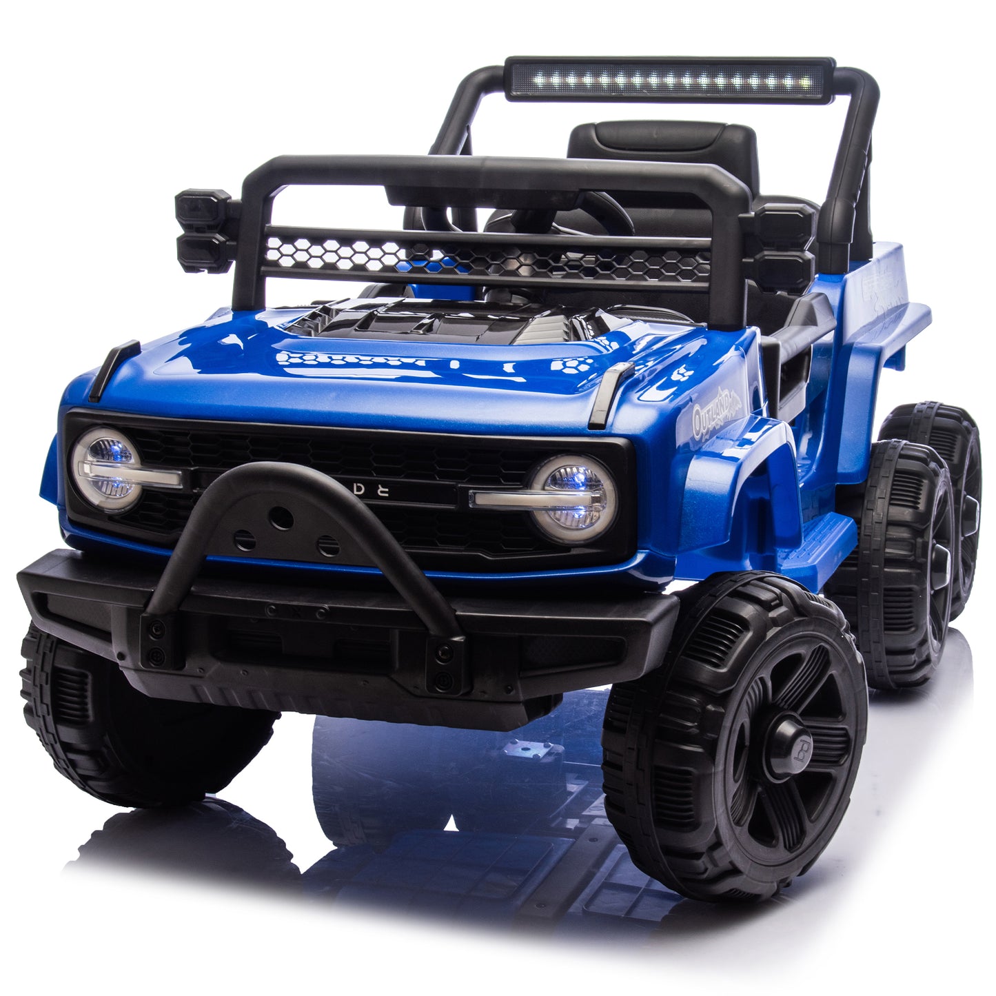 Ride on Car with Remote Control, 12V Ride on Toy with Bluetooth/USB/MP3/Microphone Ports, Electric Truck Car for Kids Toddler, 6 Wheelers Vehicle for Boys Girls 3-5
