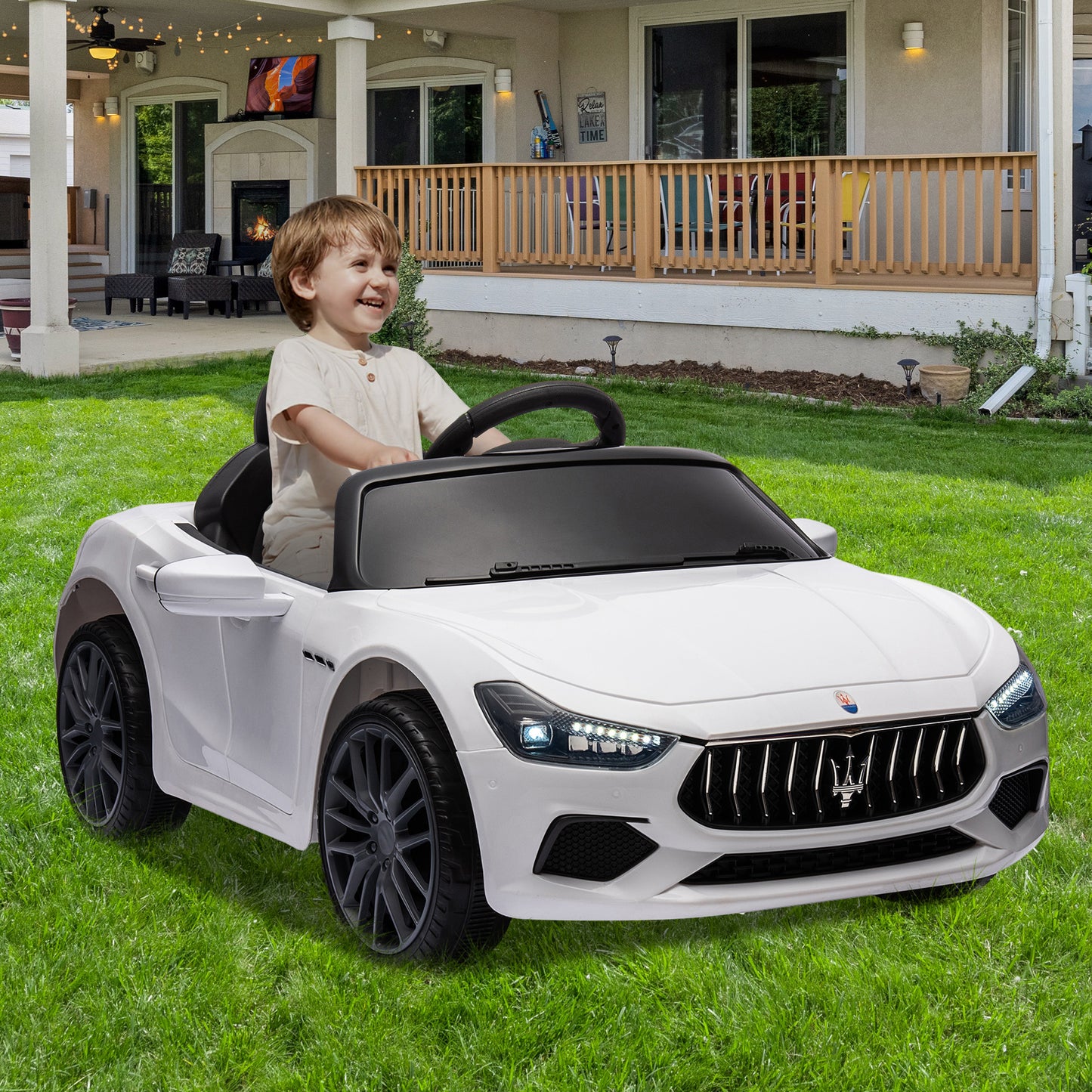 Licensed KTM X-Bow GTX 12V Battery Powered Kids Ride on Car with 2.4G Remote Control, Electric Vehicles for Kids 3-6 Years Old, Three Speed, Power Display, USB, MP3, Bluetooth, LED light