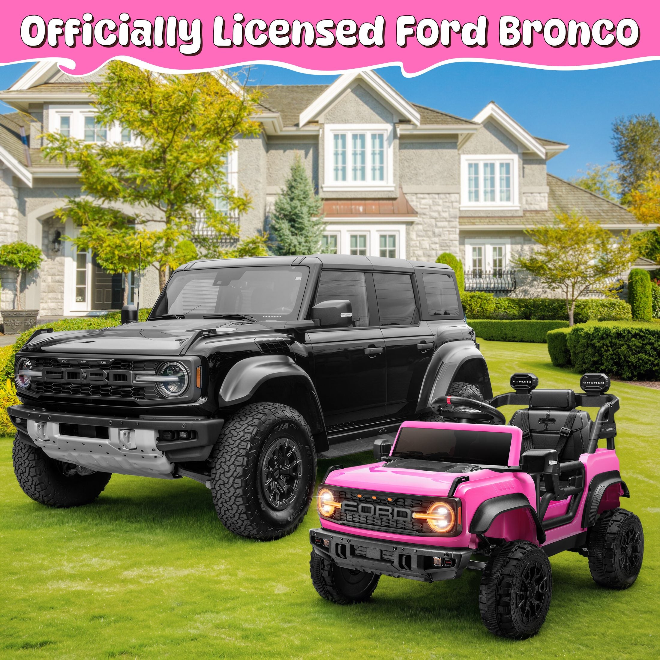 iYofe 12V Ford Bronco Blaze 12V Electric Ride-On Car