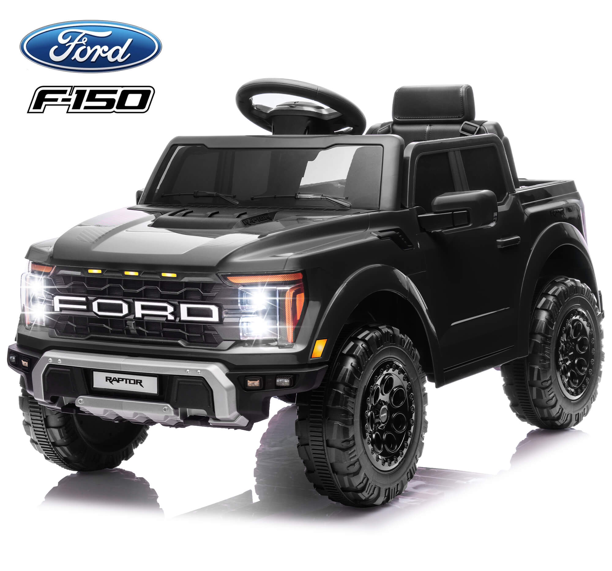 iYofe 12V Ford F-150 Raptor Electric Ride-On Car