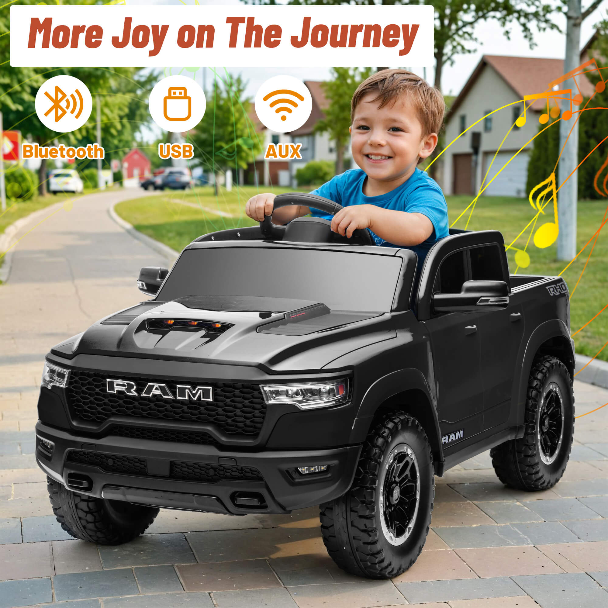 iYofe 12V RAM 1500 Electric Ride-On Car