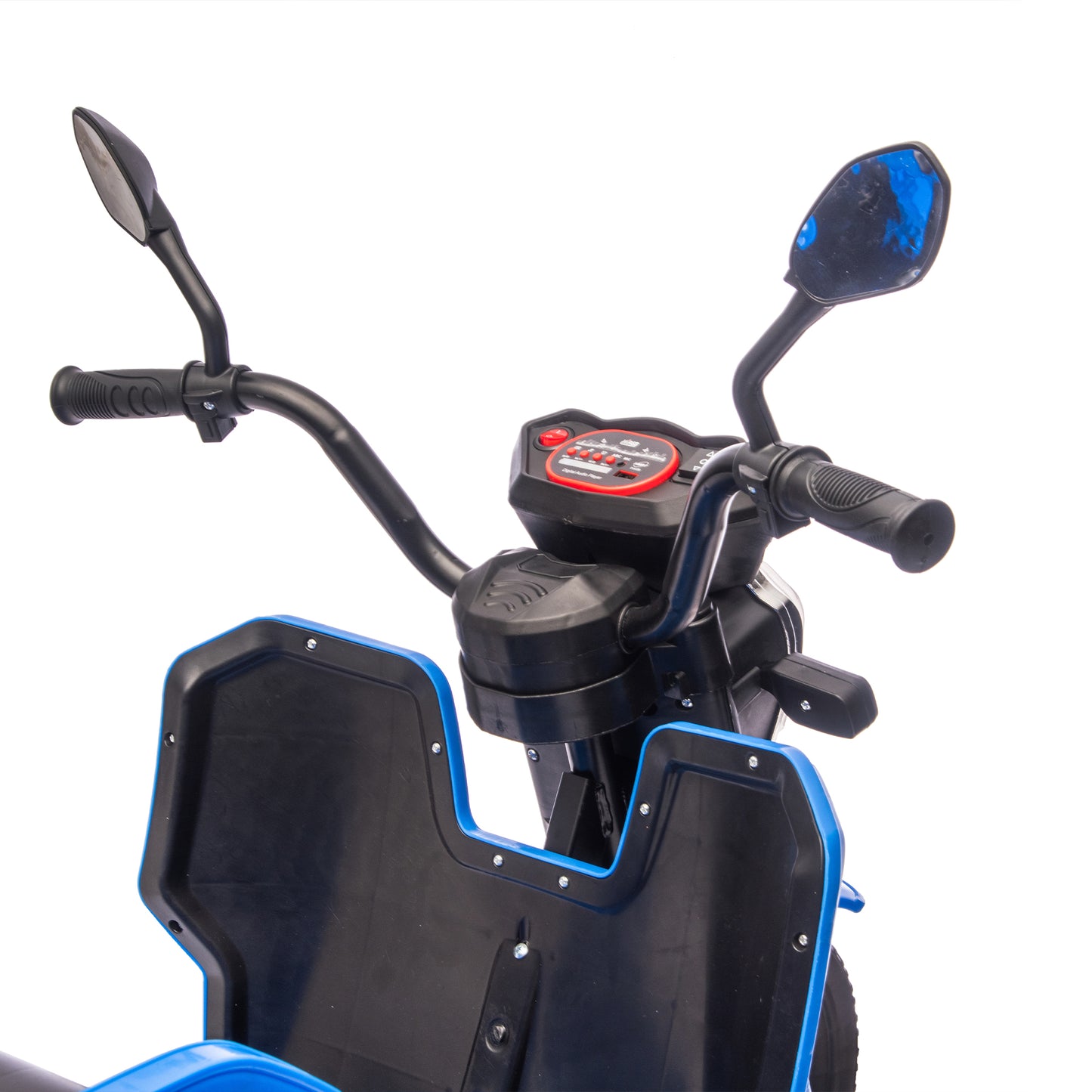 12V Powered Ride on Toy, Kids Electric 3-Wheel Cargo Truck Toy with Storage, Electric Trike for Kids Toddlers, Eletric Motorcycle with LED Lights/Music