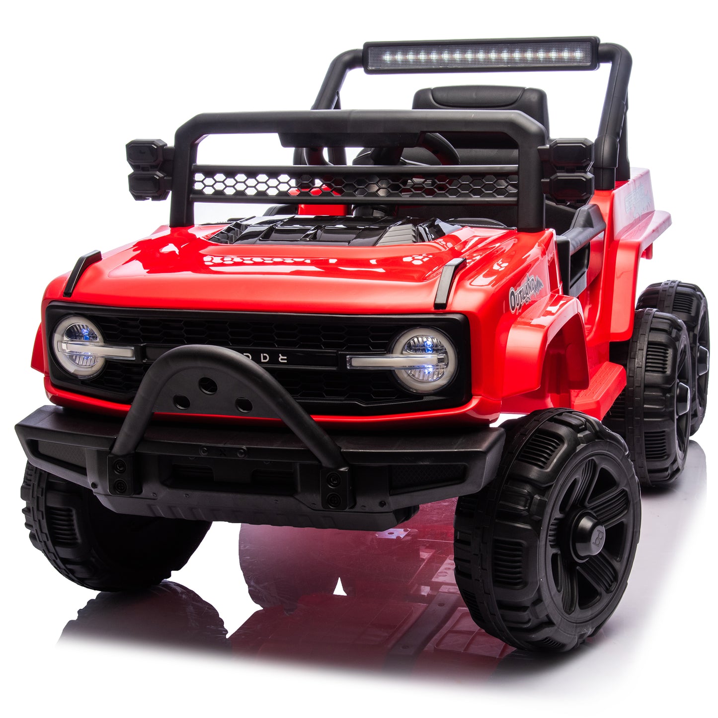 Ride on Car with Remote Control, 12V Ride on Toy with Bluetooth/USB/MP3/Microphone Ports, Electric Truck Car for Kids Toddler, 6 Wheelers Vehicle for Boys Girls 3-5