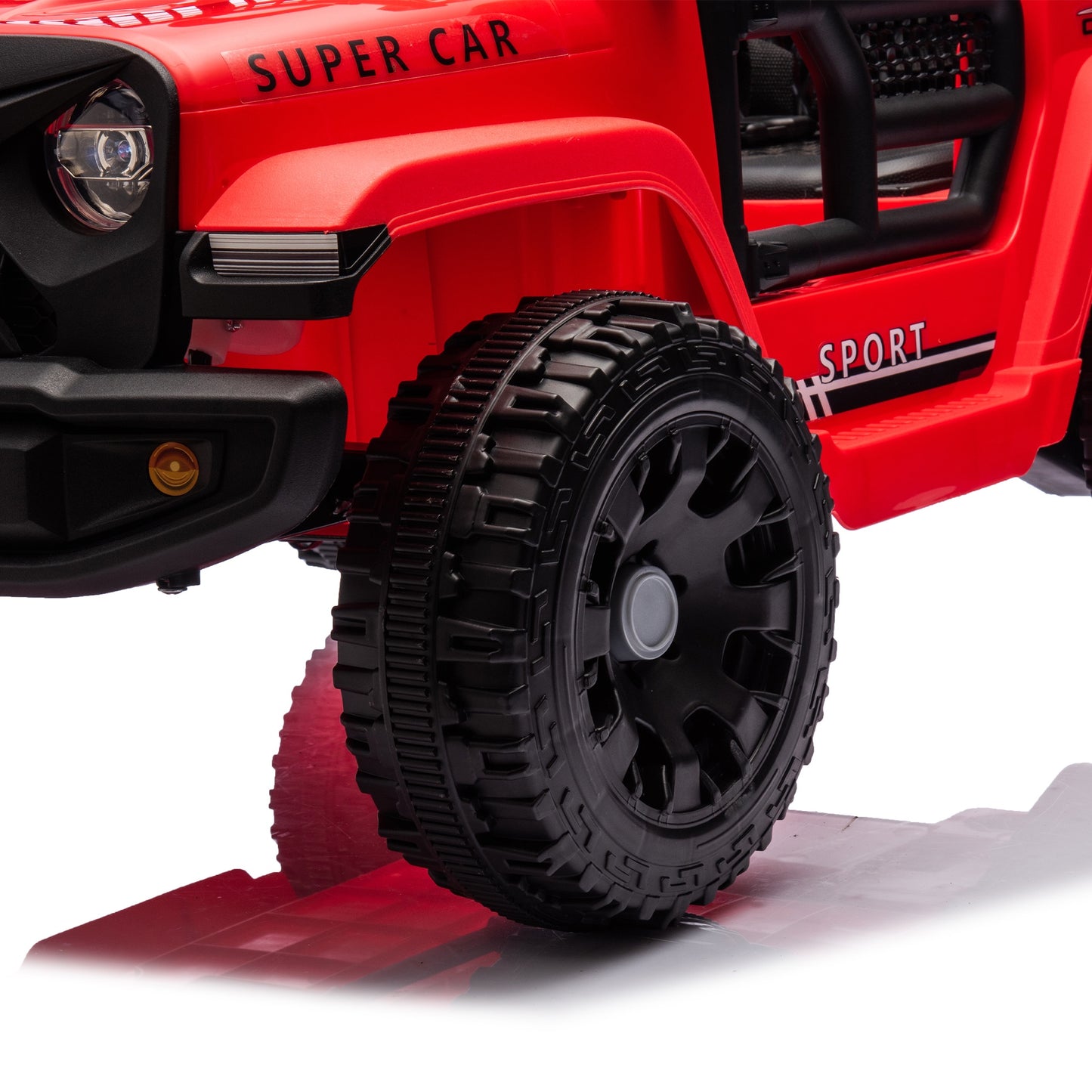 24V Ride on Cars with Remote Control, Powered Ride on Toys with Bluetooth, Music, LED Light, MP3 Player, 4 Wheel Suspension, Kids Cars Electric Vehicles for Boys Girls Ages 2-5 Birthday Gifts, Red
