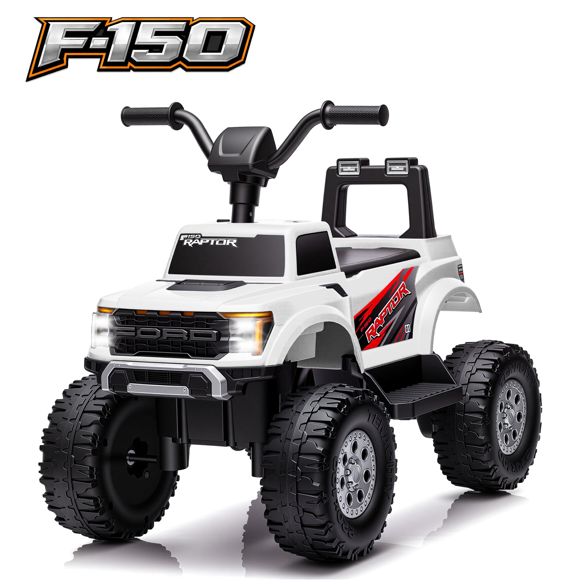 iYofe 12V Ford F-150 Kids ATV Ride on, Battery Powered Ride on Toy w/LED Lights, 4 Wheelers for Kids Toddlers