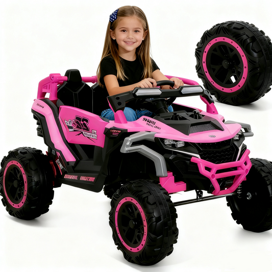 12V Electric Car for Kids 2 Seater, Kids Ride On Toys Car with Remote Control, Toddler Truck Car with Music Player Bluetooth, Gift for Boys Girls Ages 3-6 Years Old,