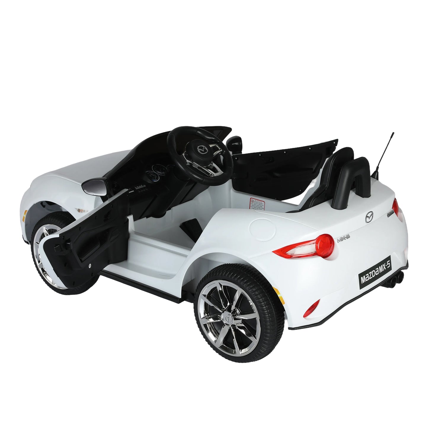 Licensed MAZDA MX-5 RF 12V Kids Ride on Car with 2.4G Parent Remote Control, Electric Ride on Toy for Kids 3-6 Years Old, USB, MP3, Bluetooth, LED light, Rocking car mode