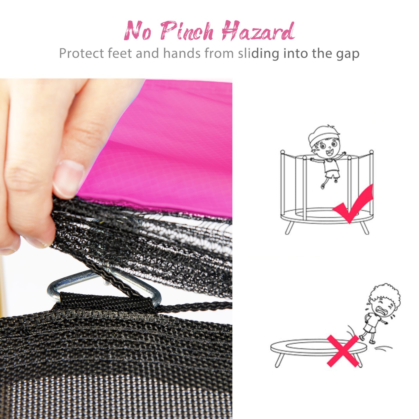 5.5FT Trampoline for Kids, Toddler Mini Trampoline with Basketball Hoop and Balls Indoor and Outdoor, Max Load 600Lbs