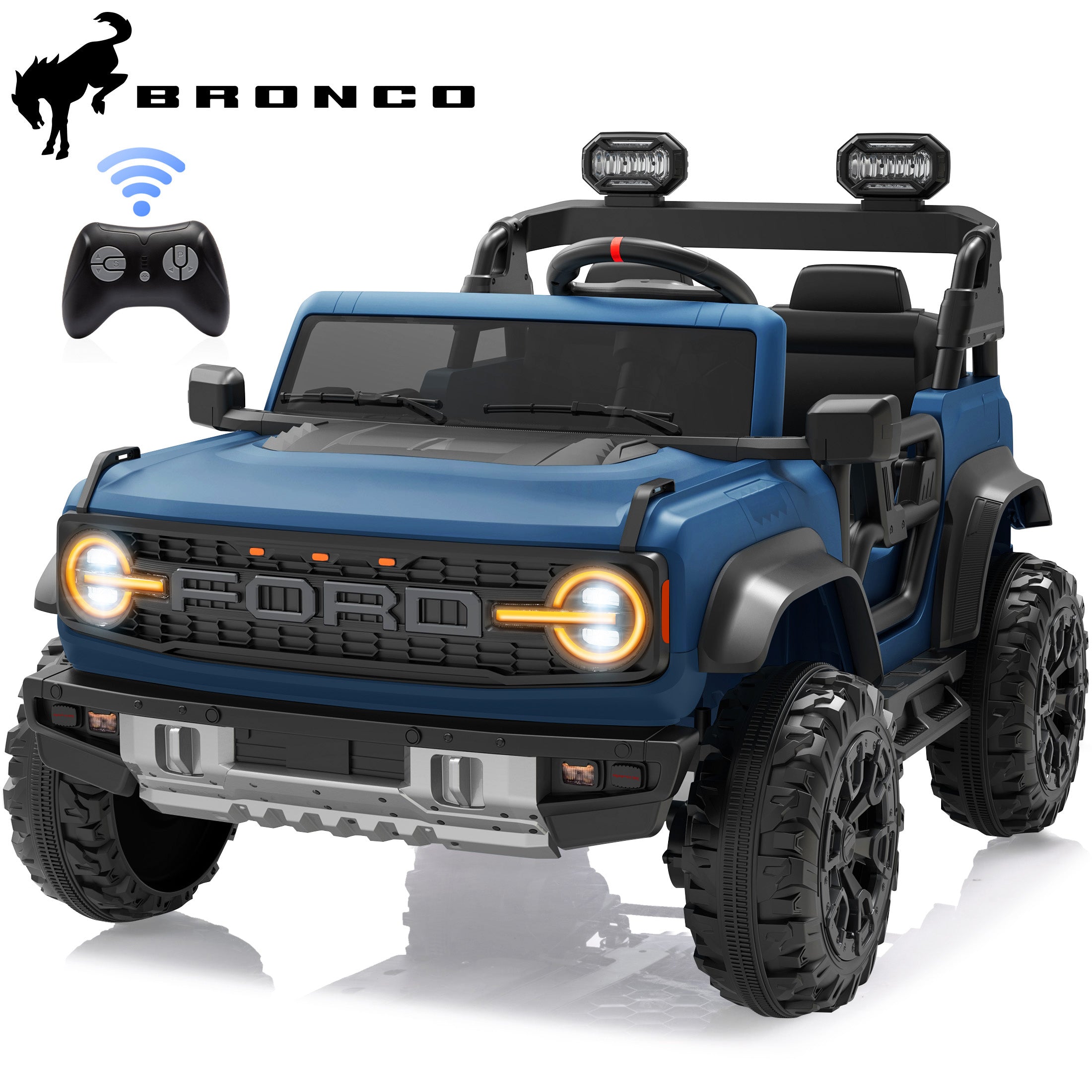 iYofe 24V Ford Bronco Raptor Thunder Electric Ride-On Car
