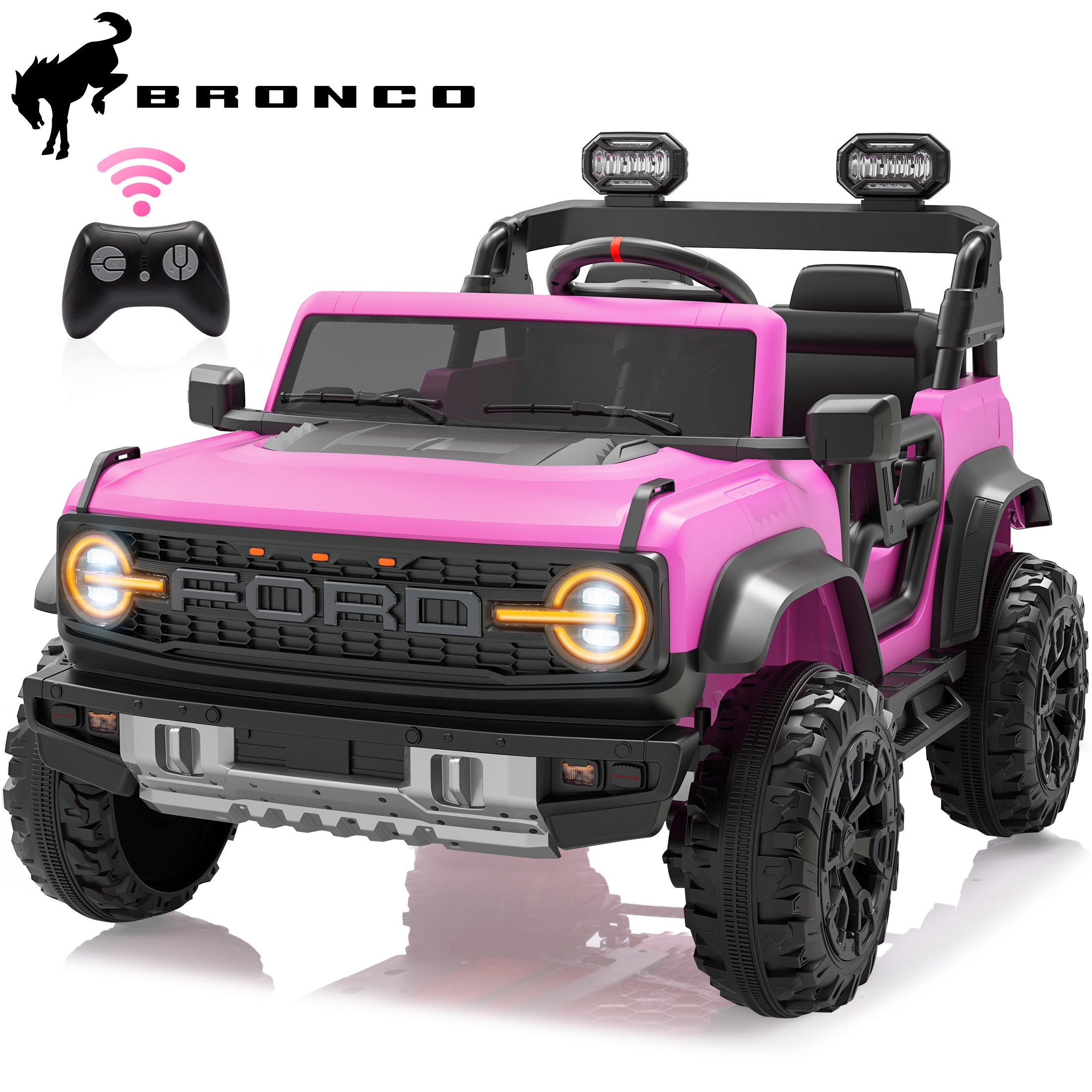 iYofe 24V Ford Bronco Raptor Thunder Electric Ride-On Car