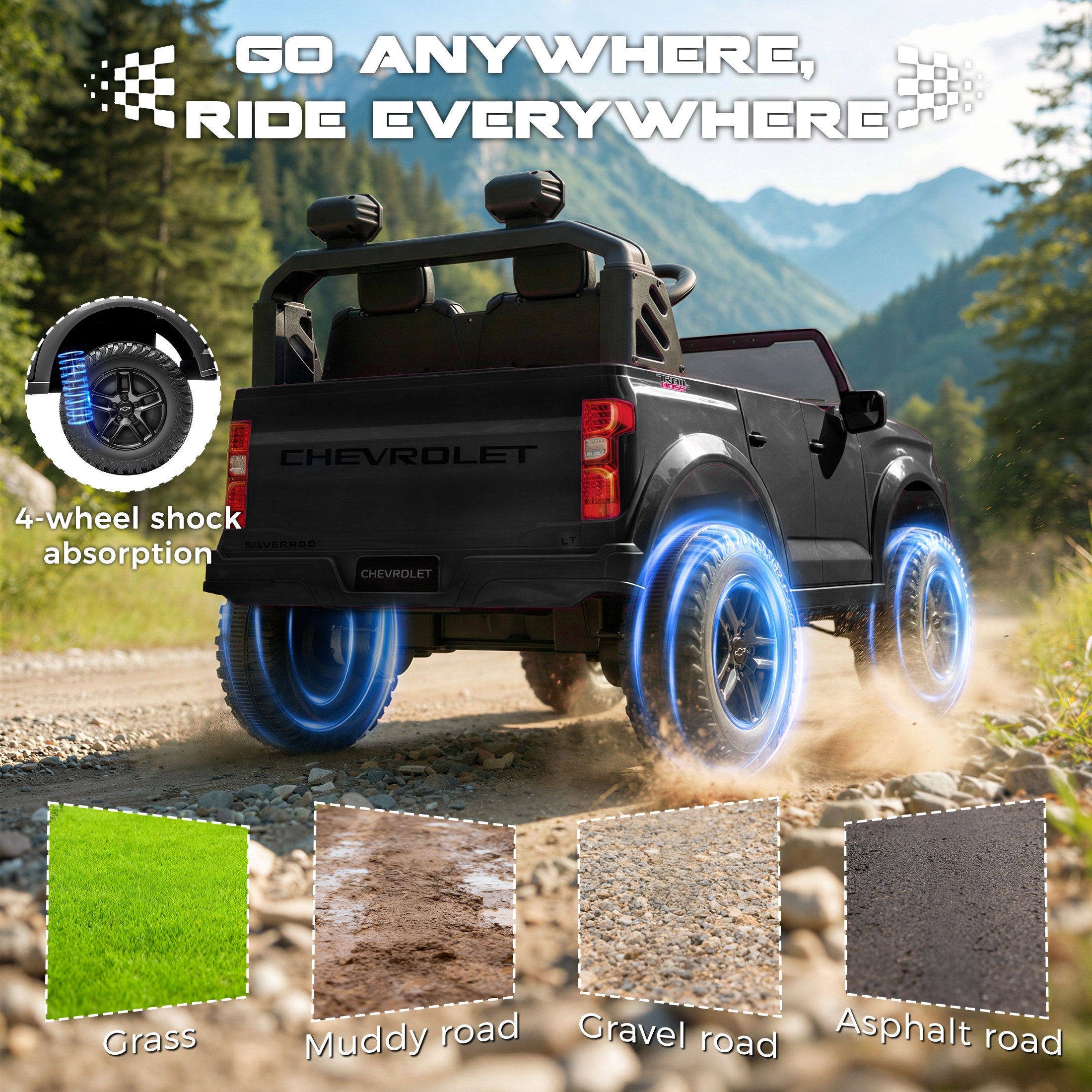 iYofe 24V Chevrolet Silverado Titan Electric Ride-On Car