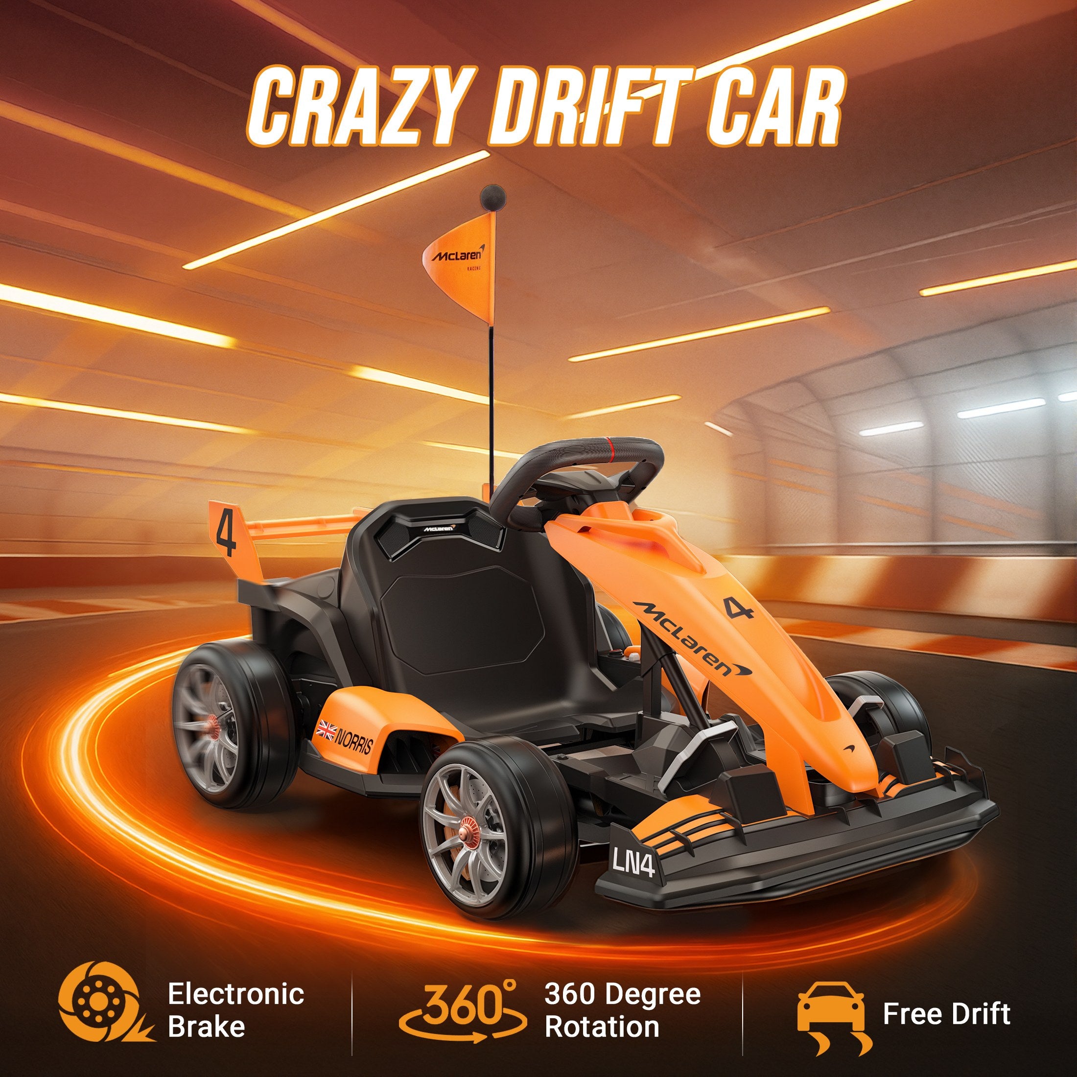 iYofe McLaren Flash Electric Drift Go-Kart