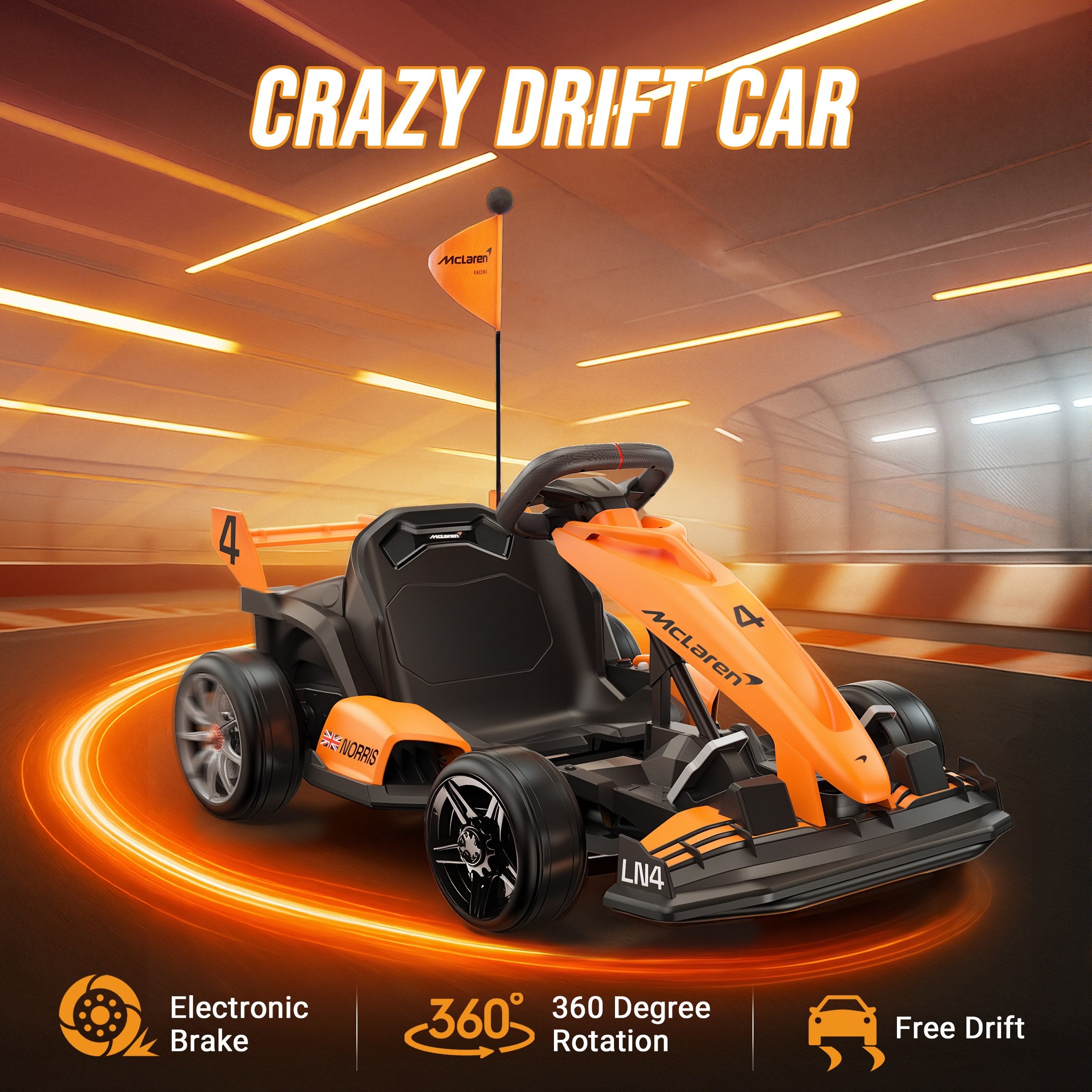 iYofe McLaren Flash Electric Drift Go-Kart