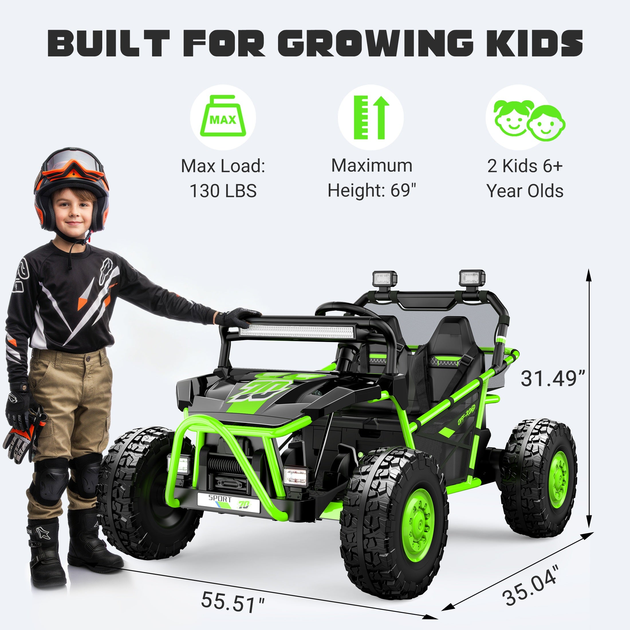 iYofe 36V UTV Blaze Electric Ride on UTV