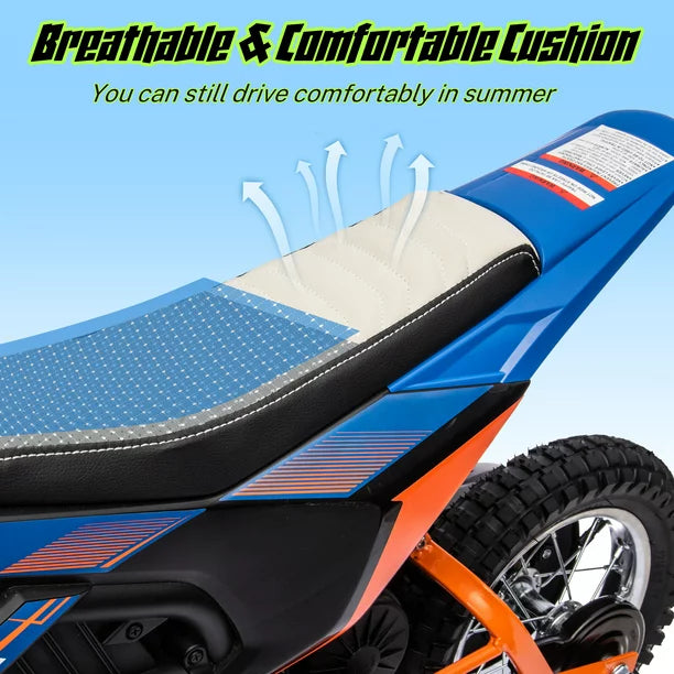 iYofe 24V Electric Dirt Bike, 250W Electric Motorcycle Ride On Toys, Battery Powered Motorcycle Electric Car, Up to 13.7 MPH for Kids Ages 13+ Blue
