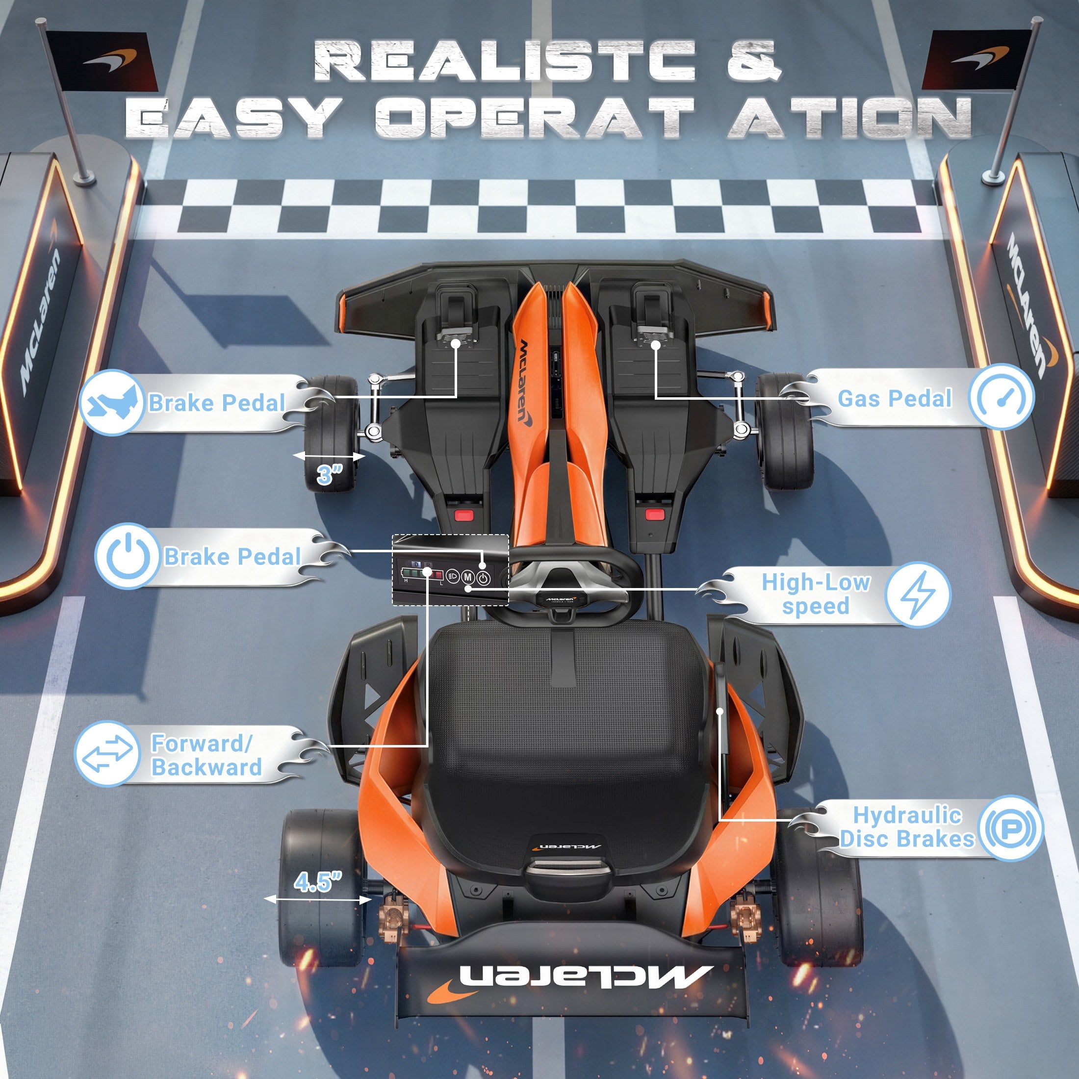 iYofe McLaren Flash Electric Drift Go-Kart