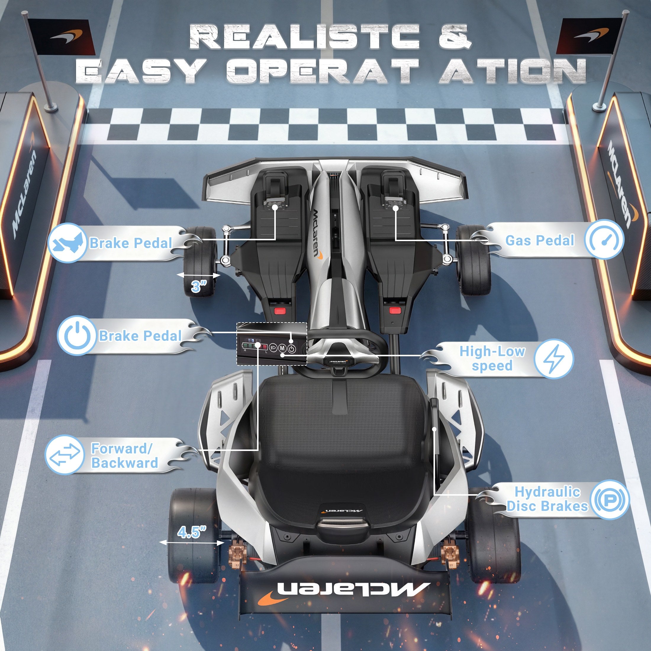 iYofe McLaren Flash Electric Drift Go-Kart