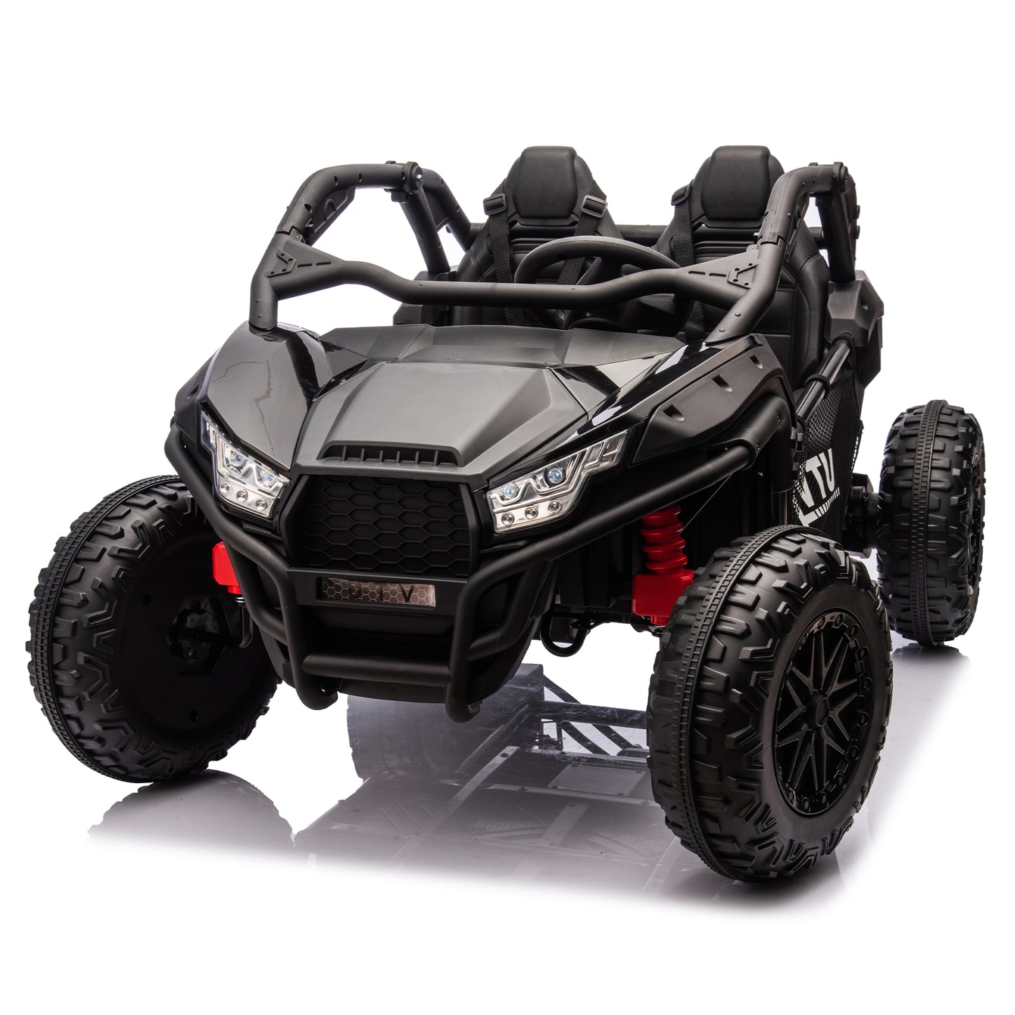24V Ride on Toy Cars, Kids Ride on UTV Cars with Remote Control, Battery Powered Electric Car for Kids Boys Girls 3-6 w/Bluetooth and Storage, 4 Wheelers Drive