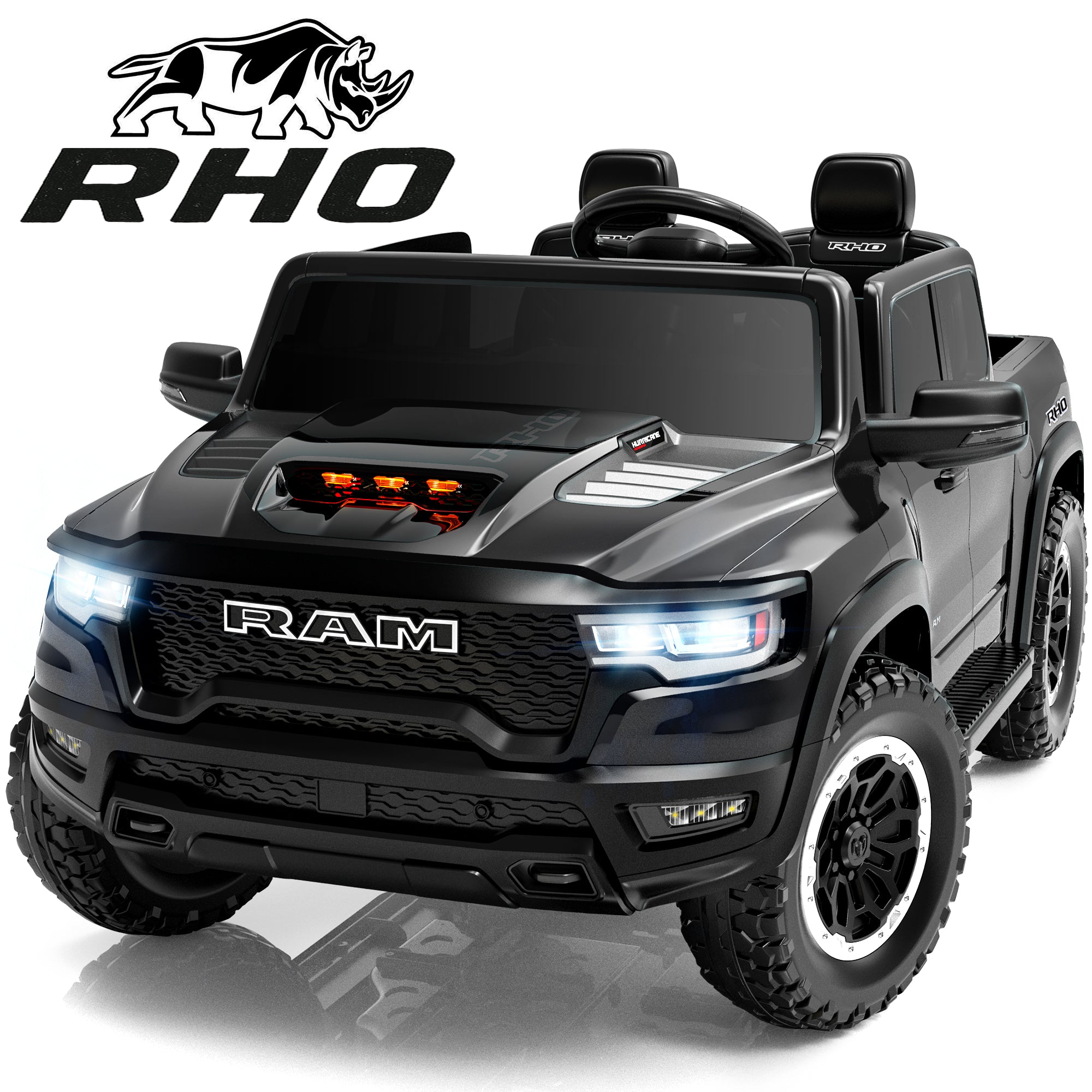 iYofe Ram 1500 RHO 24V 2 Seater Truck Powered Ride on with Remote Control&Bluetooth