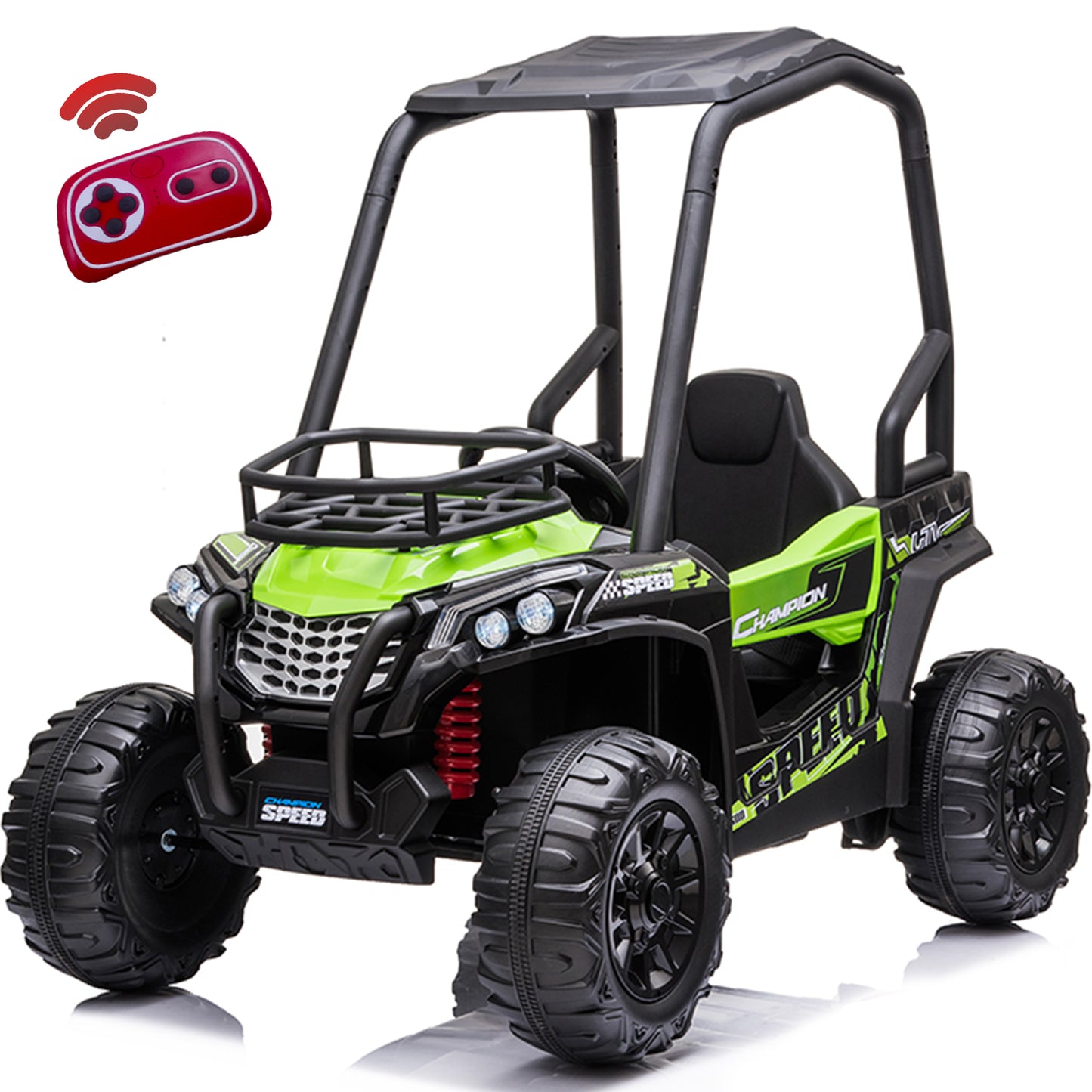 iYofe 24V Ride on Car with Remote Control Kids UTV Ride on Toy for 3-6 Years Old Battery Powered Electric Vehicle for Boys and Girls, Bluetooth