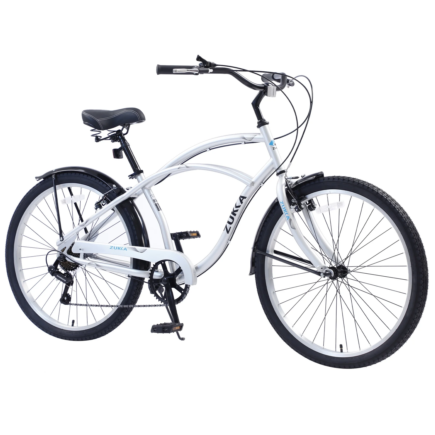 iYofe 26 Inch Mens Beach Cruiser Bike, Shimano 7 Speed Cruiser Bike for Men, Commuter Bicycle
