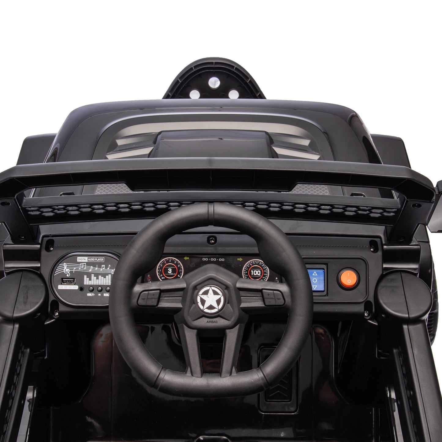 iYofe 12V Ride on Cars with Remote Control, Powered Kids Ride on Toys Truck for Boys Girls Ages 2-5, Toddler Cars Kids Electric Vehicles with Bluetooth Music, USB/MP3 Ports, 4 Wheel Suspension, Black