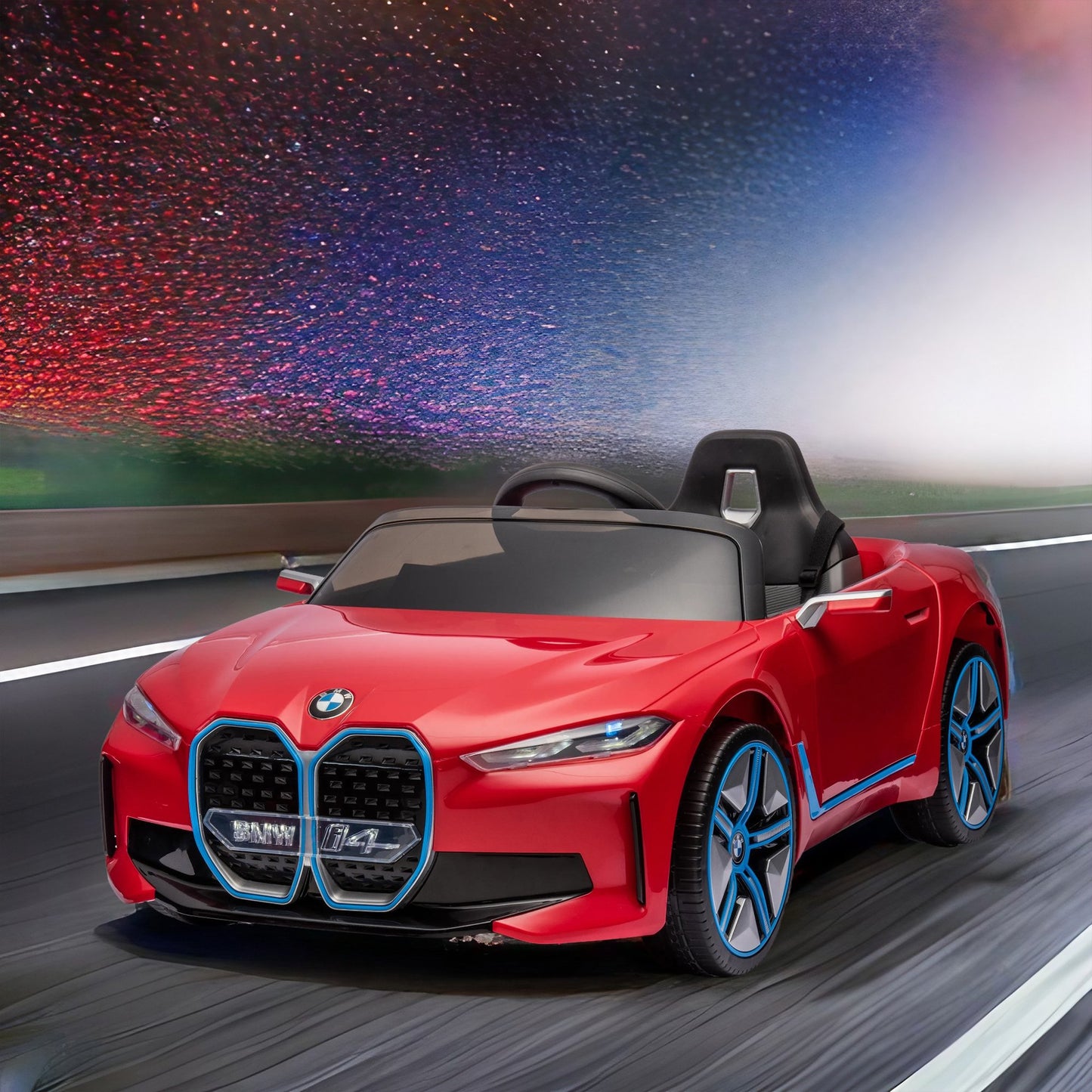 SESSLIFE Electric Car for Kids, BMW 12 Volt Battery Powered for Ride on Toys, Ride on Car with Remote Control, Horn, Music, Safety Belt, Car for Boys Girls, X1162