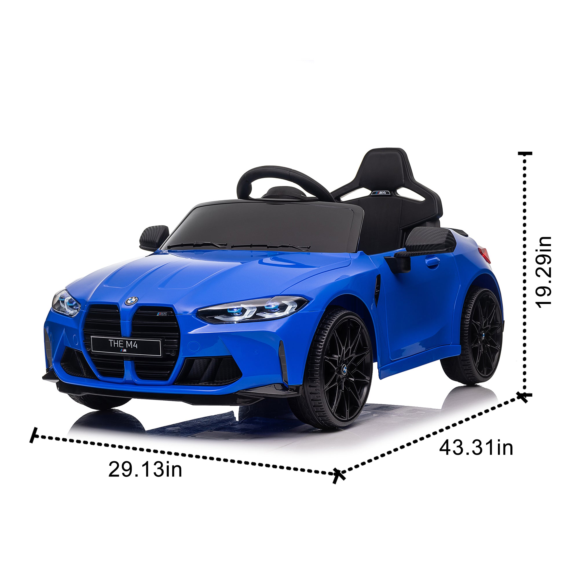 BMW 12V Electric Car for Kids, Battery Powered 4 Wheels Ride On Car with Remote Control, Ride On Toy for 3-4 Years Old Kids with USB, MP3. Bluetooth, LED Light