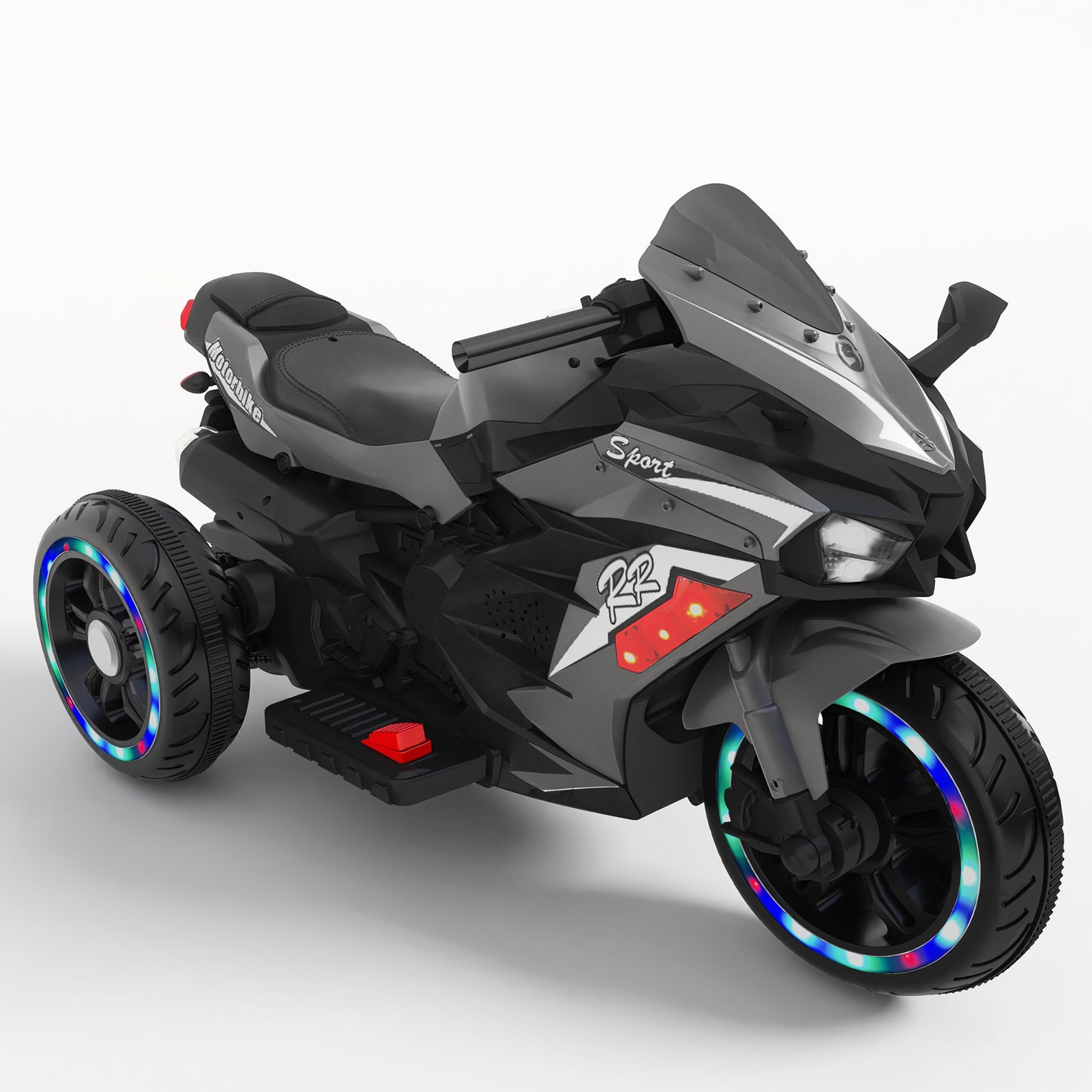 12V Ride on Motorcycle, Kids Electric Motorcycle with USB/MP3, Motorized Motorcycle Ride on Toy for Kids Toddler Boys Girls Aged 3-5, 3 Wheelers