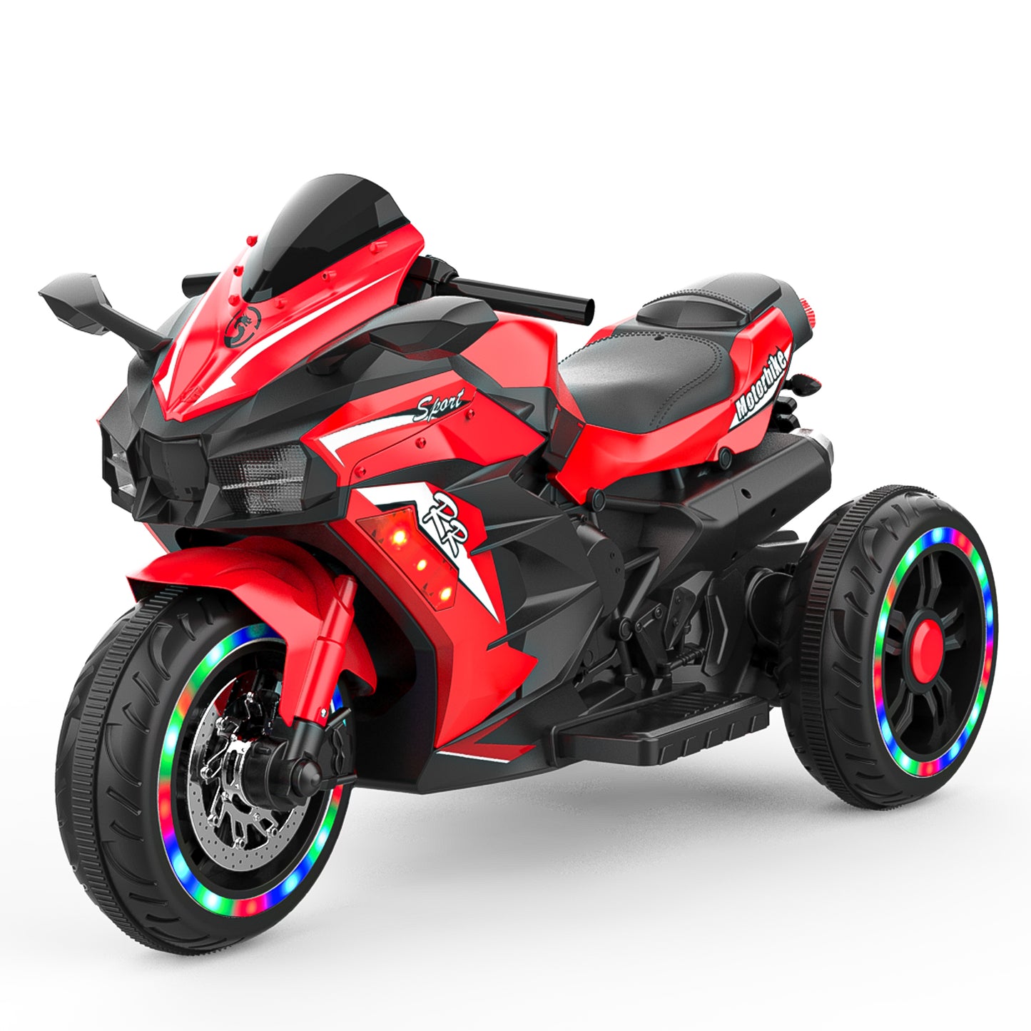 12V Ride on Motorcycle, Kids Electric Motorcycle with USB/MP3, Motorized Motorcycle Ride on Toy for Kids Toddler Boys Girls Aged 3-5, 3 Wheelers