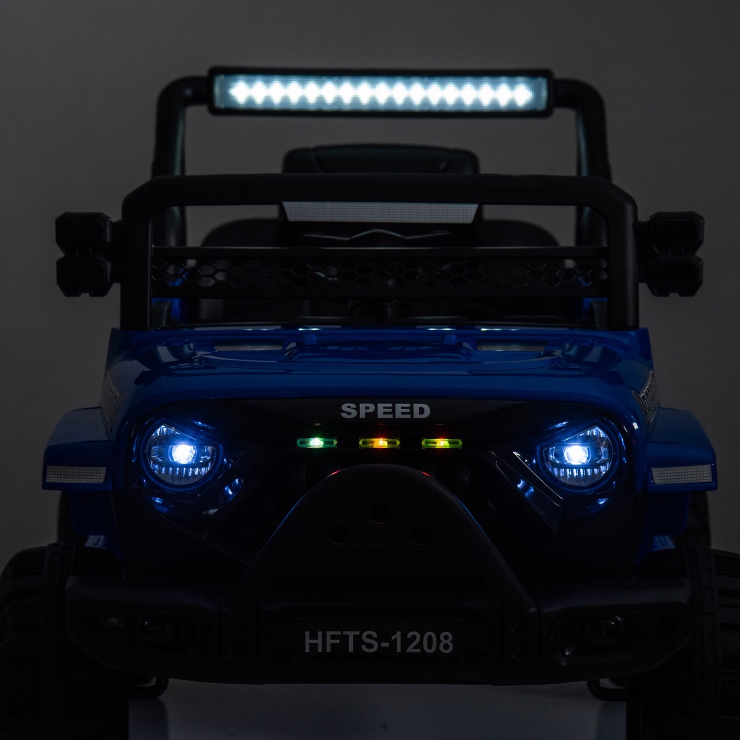 iYofe 12V Ride on Cars with Remote Control, Powered Kids Ride on Toys Truck for Boys Girls Ages 2-5, Toddler Cars Kids Electric Vehicles with Bluetooth Music, USB/MP3 Ports, 4 Wheel Suspension, Blue