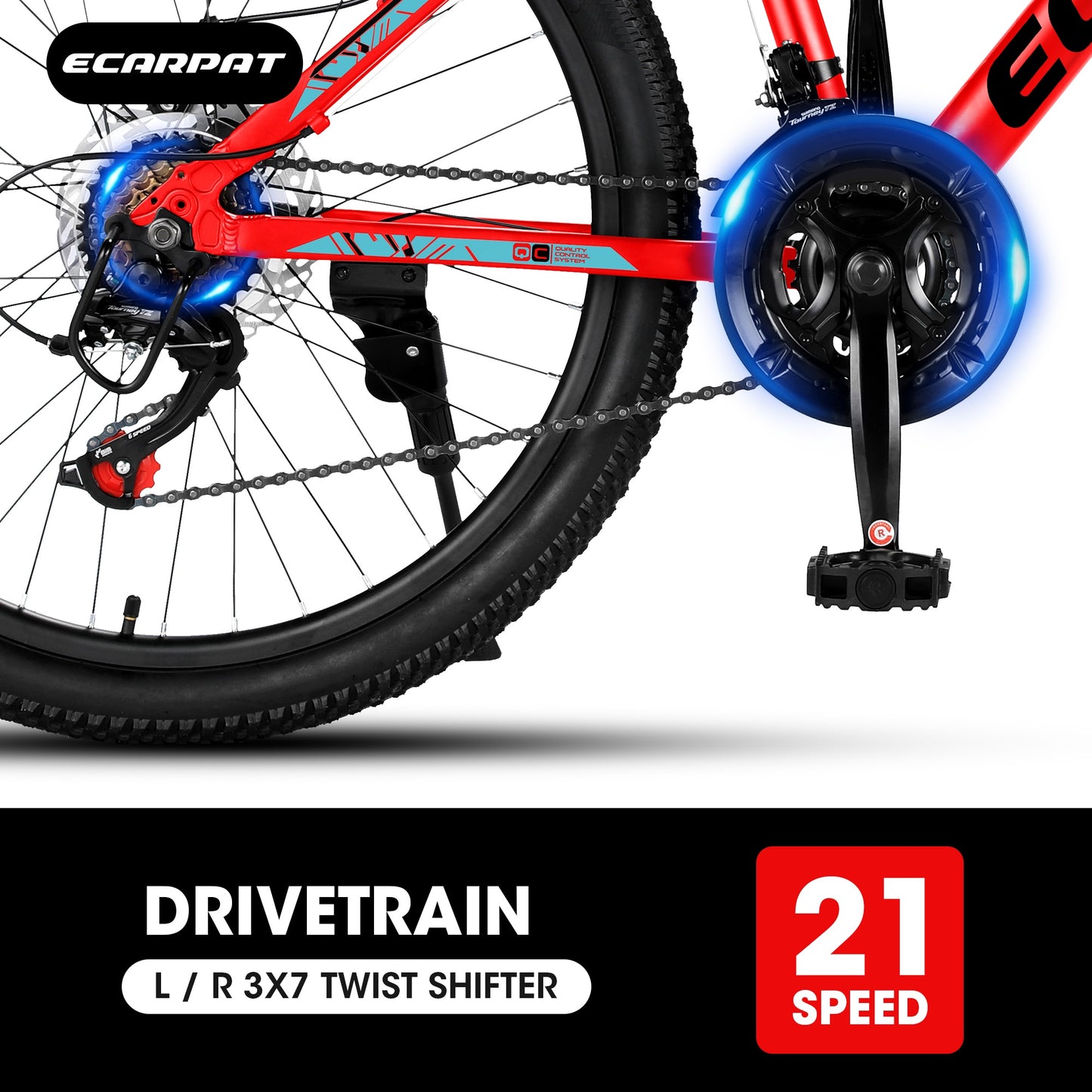 24 inch Mountain Bikes for Boys Girls Ages 10+, 21 Speed Mountain Bicycle w/ Disc Brakes, Bike for kids Youth Teen Adults, Suit for Rider Height 4'92-5'4, Aluminum Frame, 85% assembled