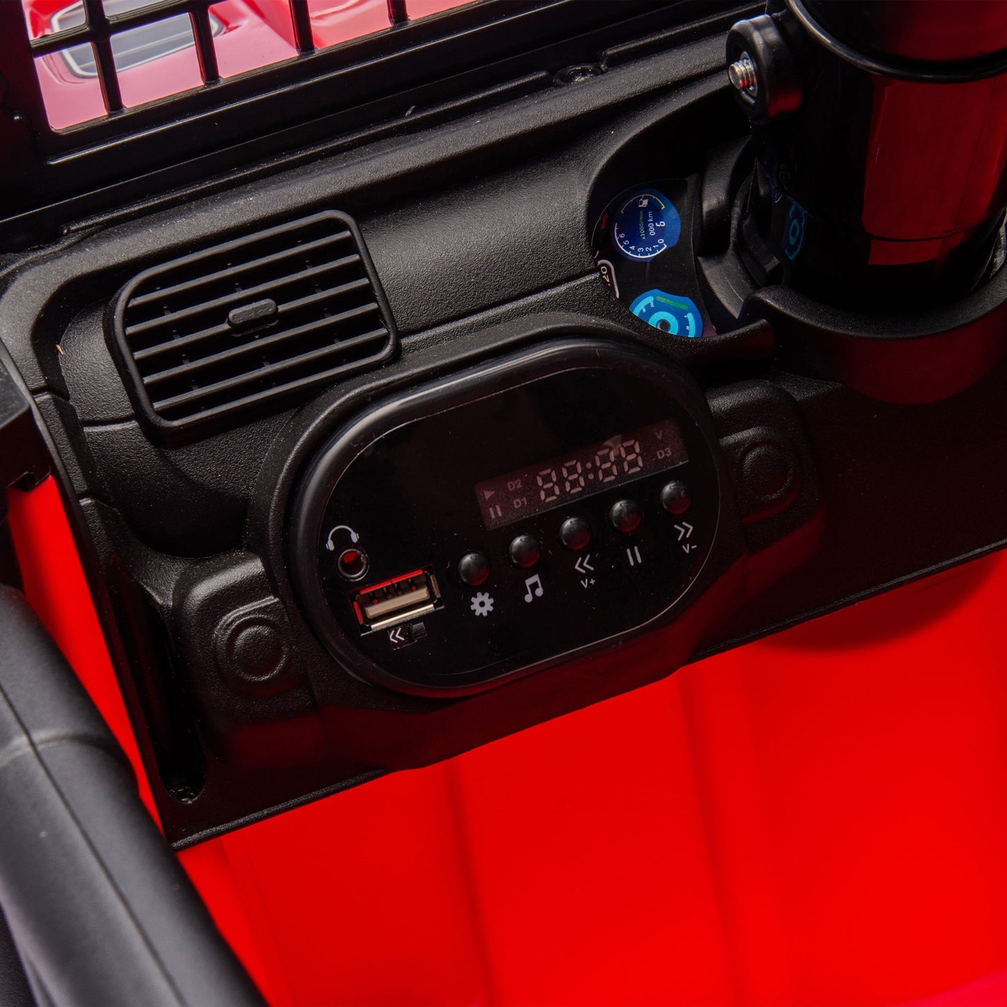 24V Ride on Cars with Remote Control, Powered Ride on Toys with Bluetooth, Music, LED Light, MP3 Player, 4 Wheel Suspension, Kids Cars Electric Vehicles for Boys Girls Ages 2-5 Birthday Gifts, Red