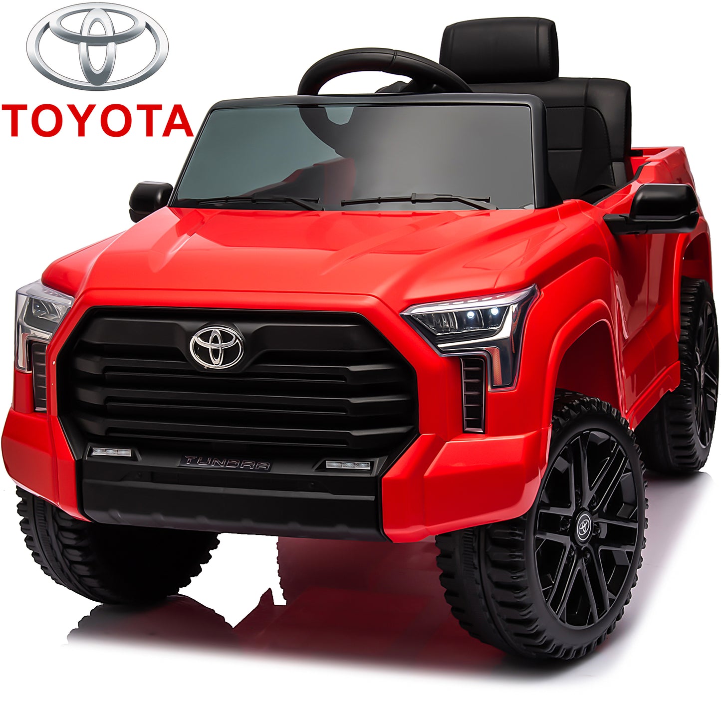 Toyota Tundra Pickup 12V 4.5A Ride On Cars with Remote Control, Battery Powered Ride On Toys for Kids, Kids Electric Vehicles with Bluetooth Music, USB, Electric Cars for Kids Boys Girls Gifts, Red