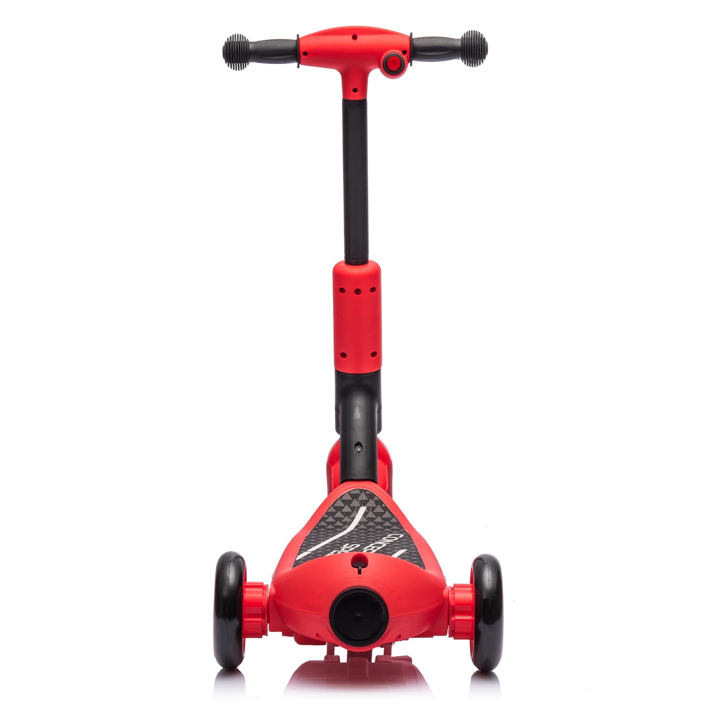 iYofe 3 Wheel Scooter for Kids, 6V Kids Electric Scooter for Boys Girls 3-6 Years Old, Kids Scooter for Toddlers with Music, Steam Sprayer, Colorful Front/Deck Light, Red