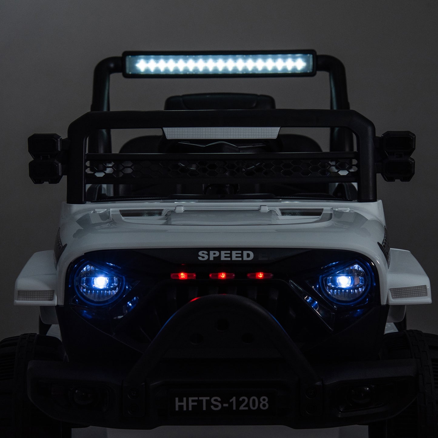 iYofe 12V Ride on Cars with Remote Control, Powered Kids Ride on Toys Truck for Boys Girls Ages 2-5, Toddler Cars Kids Electric Vehicles with Bluetooth Music, USB/MP3 Ports, 4 Wheel Suspension, White