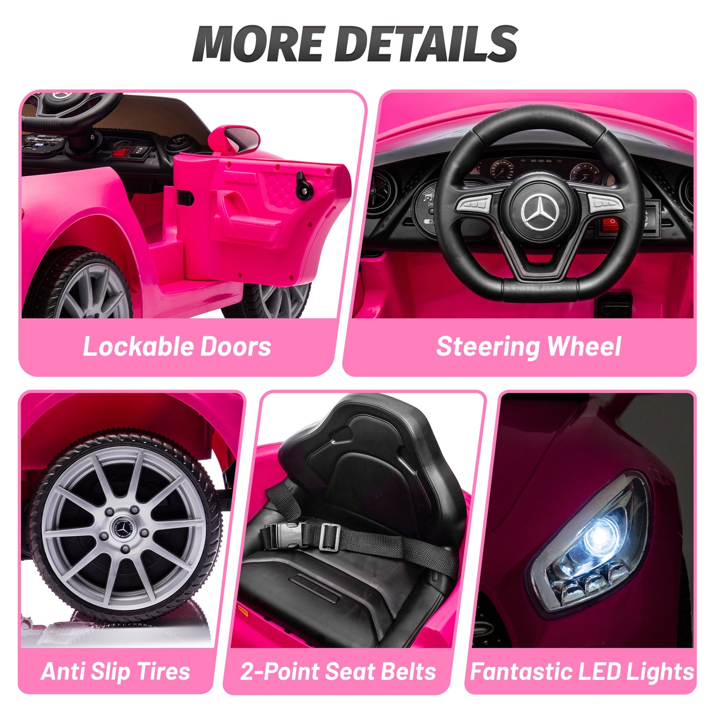 Ford Mustang Shelby 12V Ride On Car with Remote Control, Electric Car for Kids Toddler Electric Vehicle with Bluetooth, Radio, Music, USB Port, LED Lights, Battery Powered Ride on Toys for Kids, Blue