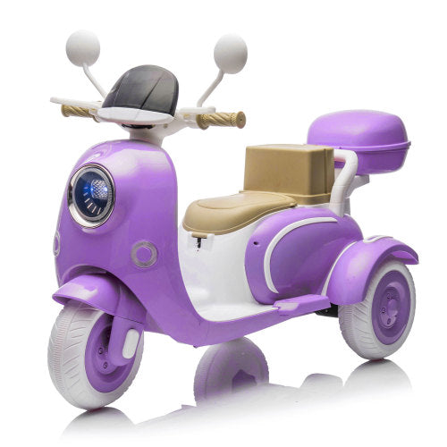 iYofe 12V Electric Motorcycle for Kids, 2 Seater Battery Power Ride on Toys with Slow Start, LED, Music, USB, 3 Wheel Electric Motorcycle for Boy Girl Birthday Gift, Pink