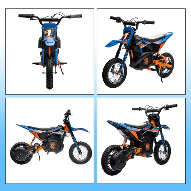iYofe 24V Electric Dirt Bike, 250W Electric Motorcycle Ride On Toys, Battery Powered Motorcycle Electric Car, Up to 13.7 MPH for Kids Ages 13+ Blue