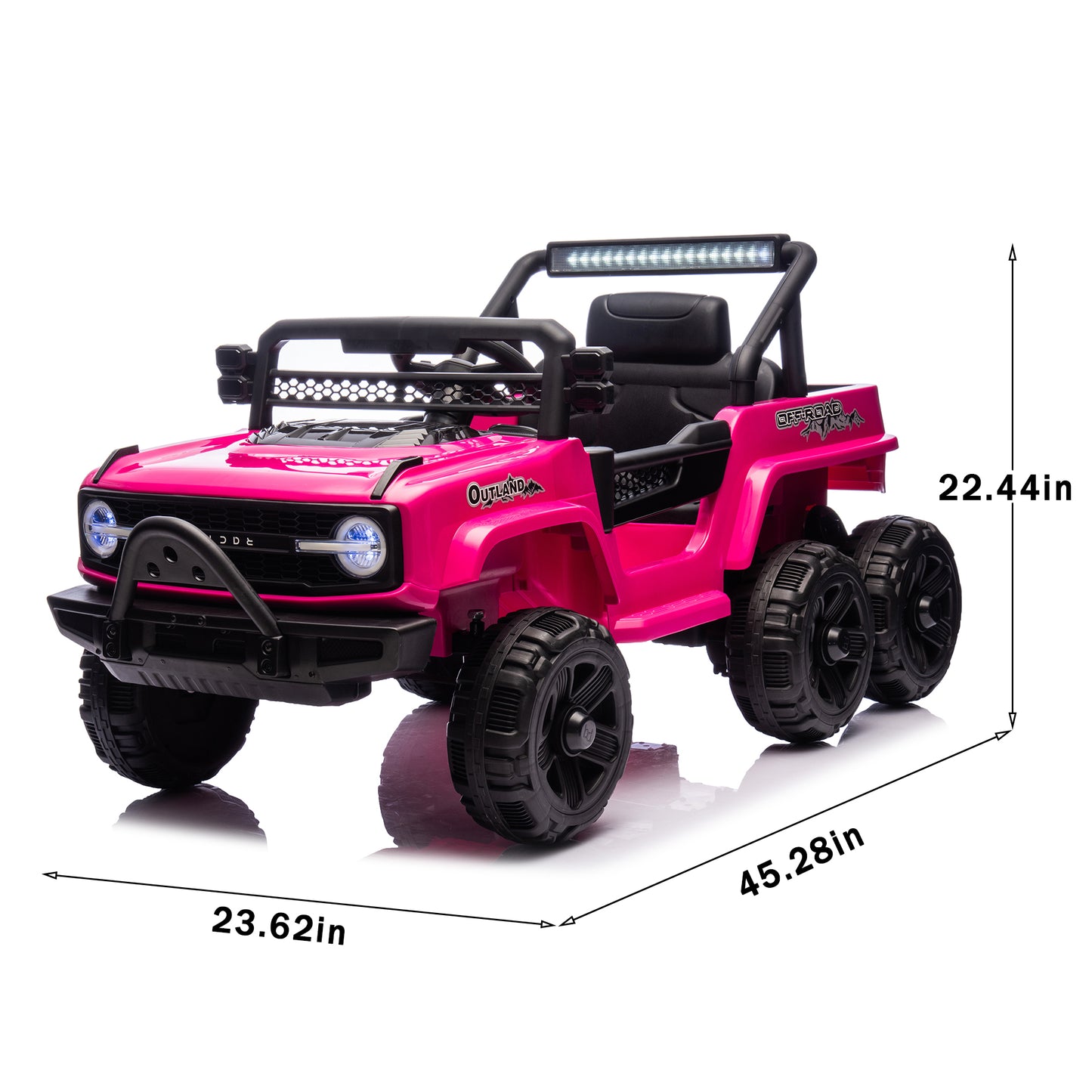 Ride on Car with Remote Control, 12V Ride on Toy with Bluetooth/USB/MP3/Microphone Ports, Electric Truck Car for Kids Toddler, 6 Wheelers Vehicle for Boys Girls 3-5
