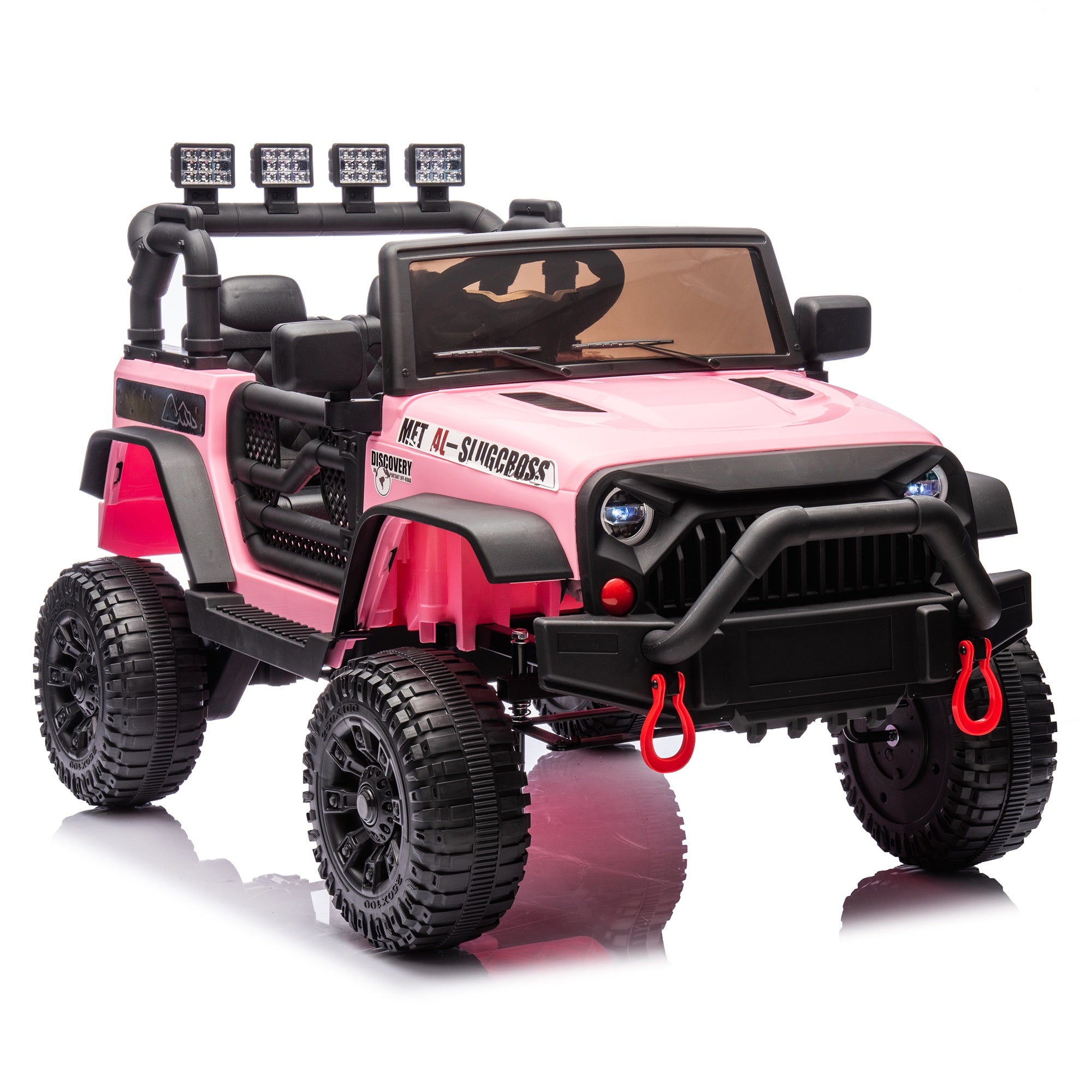 iYofe 24V Powered Ride on Cars for Toddlers, Ride on Truck for kids Boys Girls Gifts 2-5, Ride on Toys with Remote Control, Bluetooth, Music, LED Light, MP3 Player, 4 Wheel Suspension, Pink