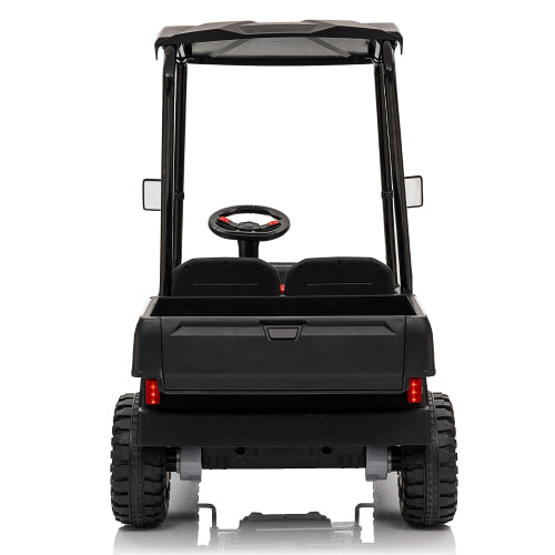 24V Remote Control Kids UTV Ride-On Car - 2 Seater Electric Toy Car w/ Parental Remote, Dual Motors, 4-Wheel Suspension, Bluetooth Audio, LED Lights & Removable Canopy