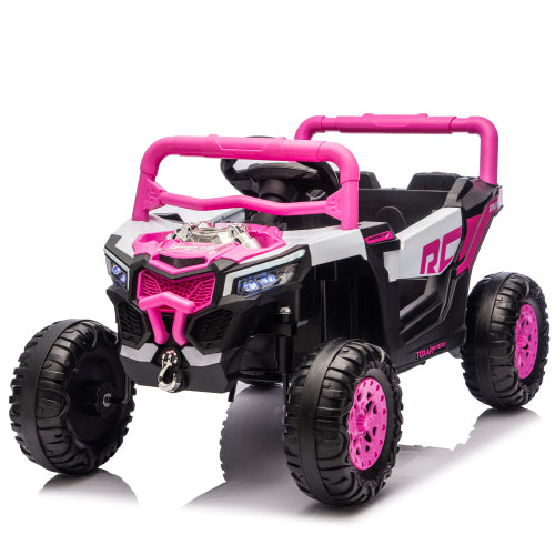 12V Kids Ride On Electric UTV Car With Remote Control, Ride On Toys With Swing Function, Power Toddler Car With Anti-Slip Wheels, LED Lights, Music Player, Gift For Kids Aged 3-5