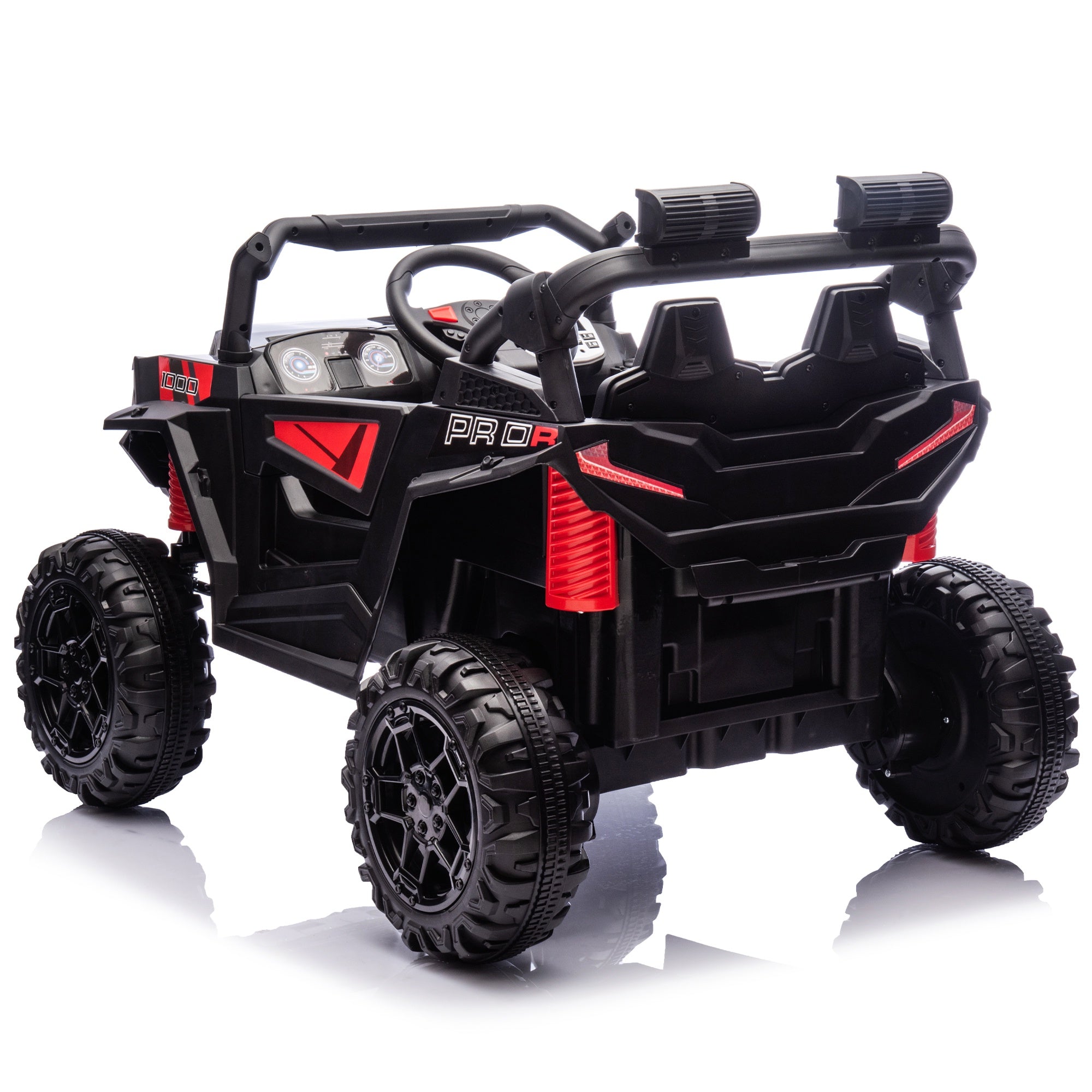 24V Powered Ride on Car UTV, Kids Ride on Toys for Toddlers Ages 3+, 400W 2 WD Ride on Vehicles with Remote Control, Bluetooth, Music, 4 Wheels Suspension, Electric Cars for Kids Boys Girls, Black