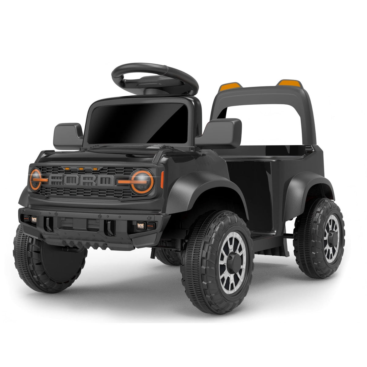iYofe 12V Licensed Ford Bronco Raptor Powered Ride-On Truck with Music