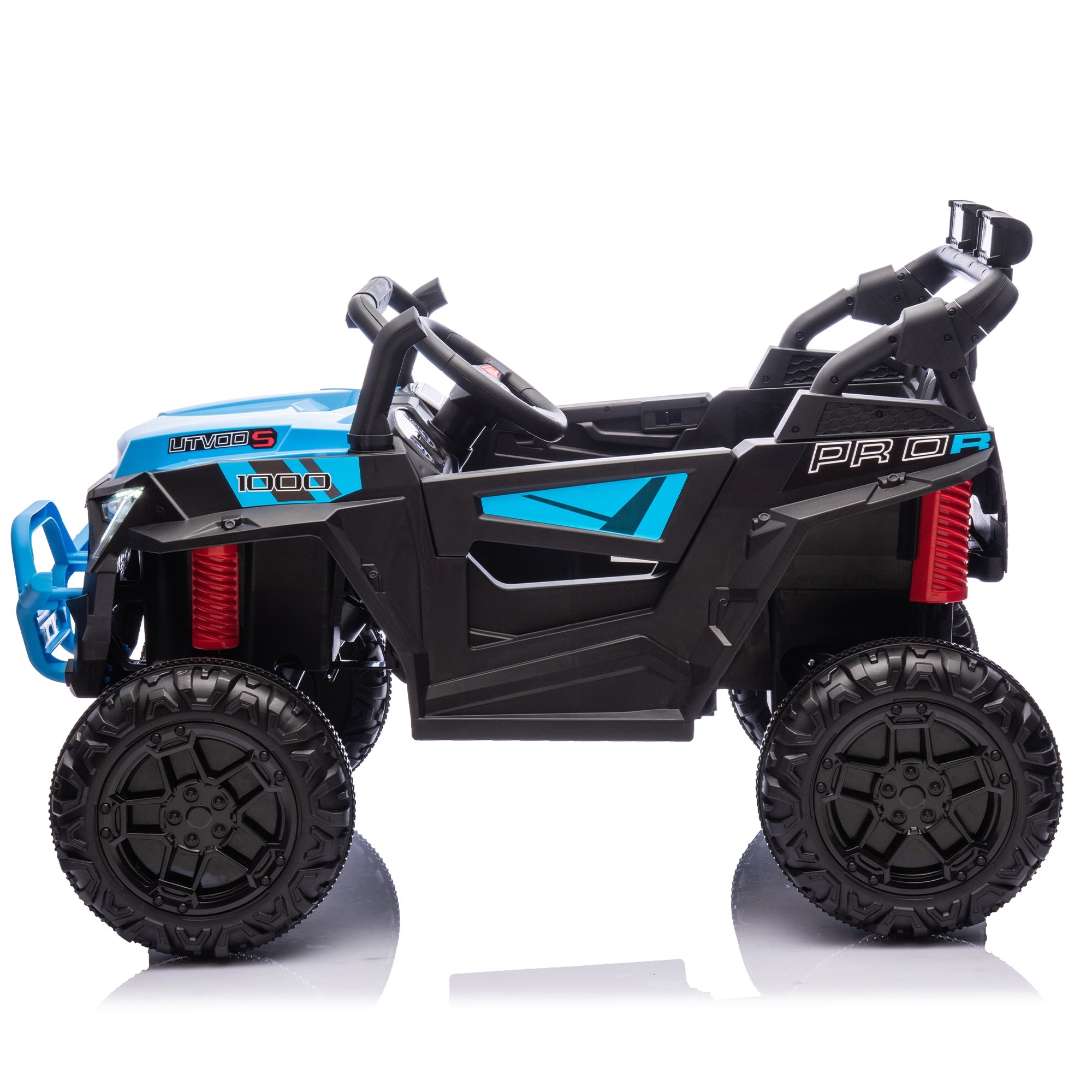24V Powered Ride on Car UTV, Kids Ride on Toys for Toddlers Ages 3+, 400W 2 WD Ride on Vehicles with Remote Control, Bluetooth, Music, 4 Wheels Suspension, Electric Cars for Kids Boys Girls, Blue