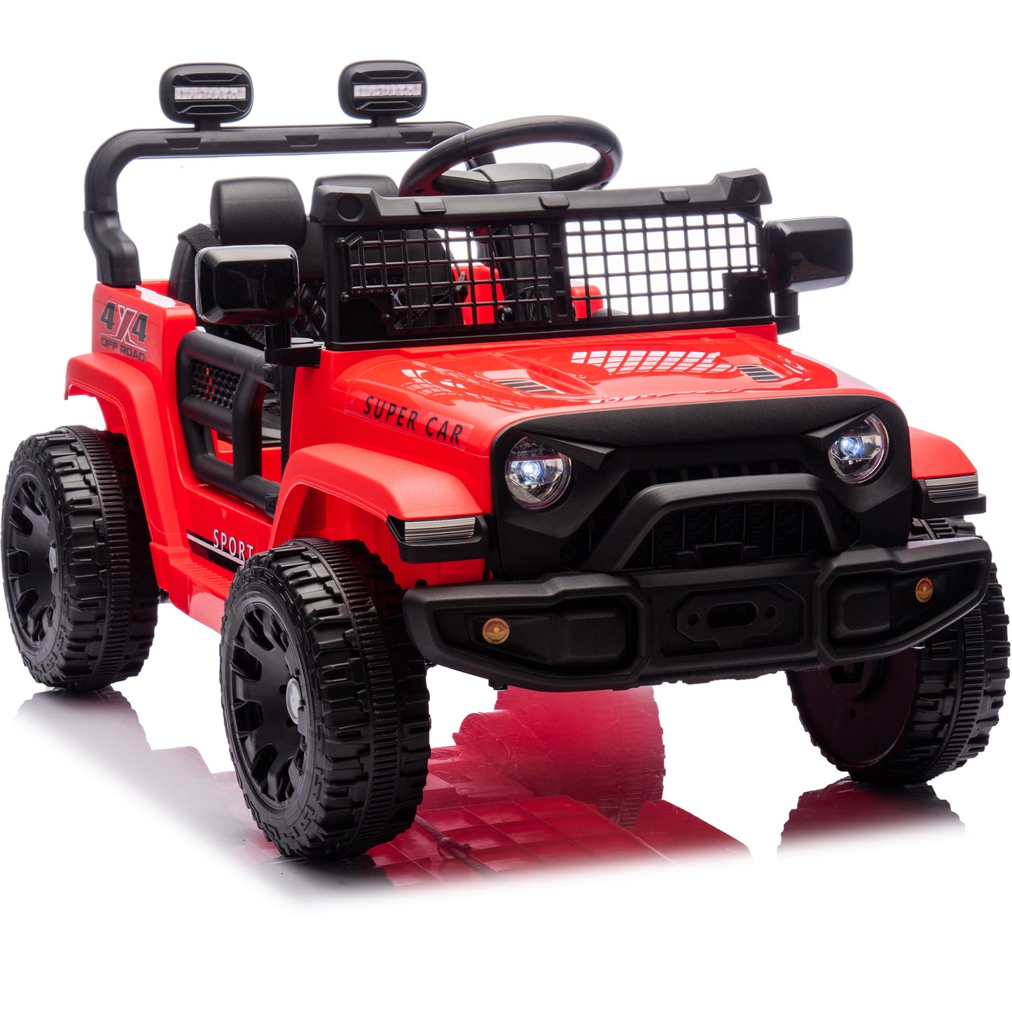 24V Ride on Cars with Remote Control, Powered Ride on Toys with Bluetooth, Music, LED Light, MP3 Player, 4 Wheel Suspension, Kids Cars Electric Vehicles for Boys Girls Ages 2-5 Birthday Gifts, Red