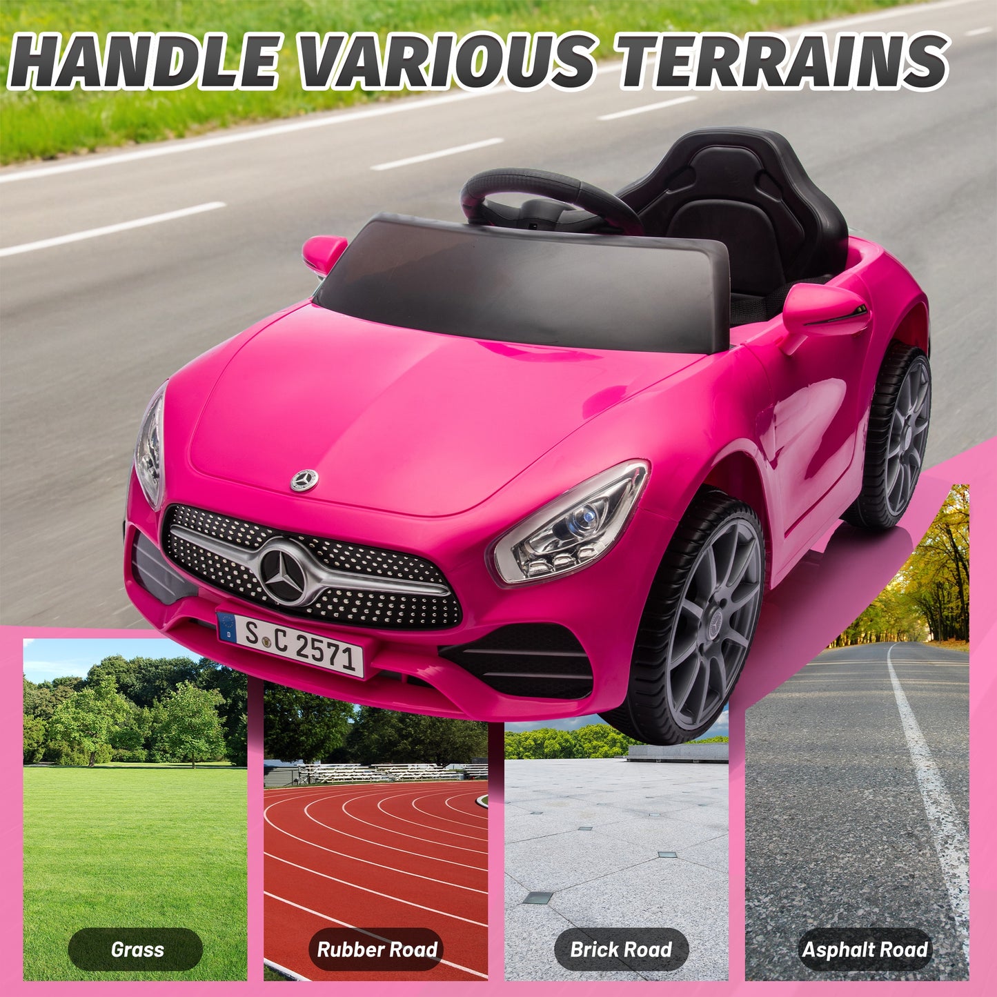 Ford Mustang Shelby 12V Ride On Car with Remote Control, Electric Car for Kids Toddler Electric Vehicle with Bluetooth, Radio, Music, USB Port, LED Lights, Battery Powered Ride on Toys for Kids, Blue