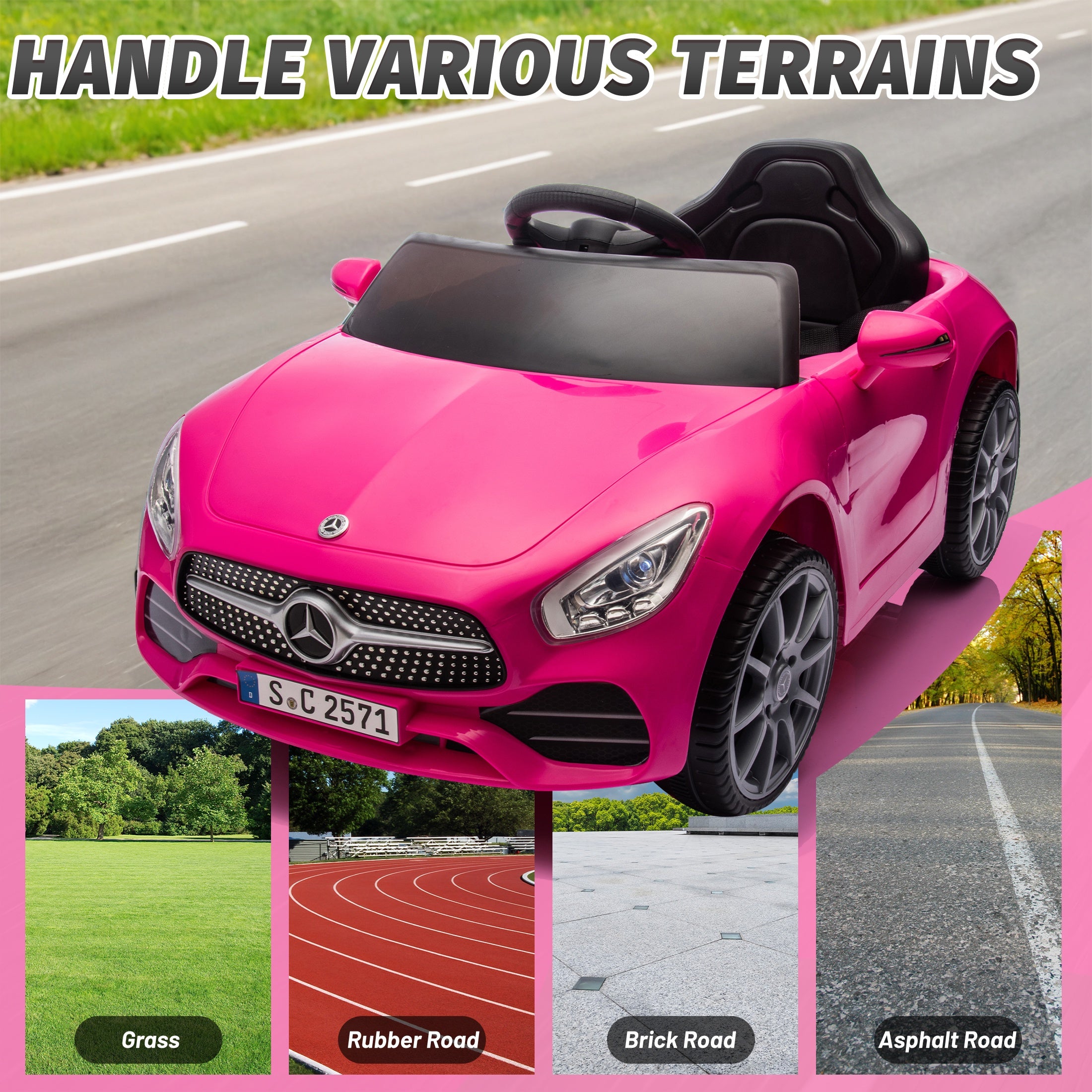 Ford Mustang Shelby 12V Ride On Car with Remote Control, Electric Car for Kids Toddler Electric Vehicle with Bluetooth, Radio, Music, USB Port, LED Lights, Battery Powered Ride on Toys for Kids, Blue