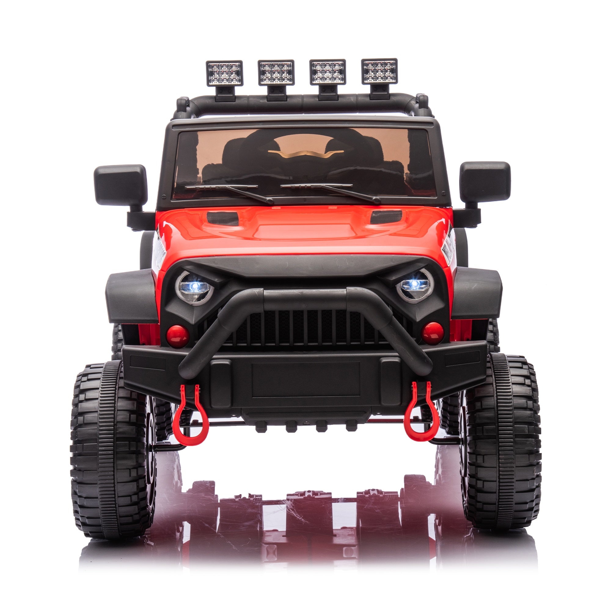 iYofe 24V Powered Ride on Cars for Toddlers, Ride on Truck for kids Boys Girls Gifts 2-5, Ride on Toys with Remote Control, Bluetooth, Music, LED Light, MP3 Player, 4 Wheel Suspension, Red